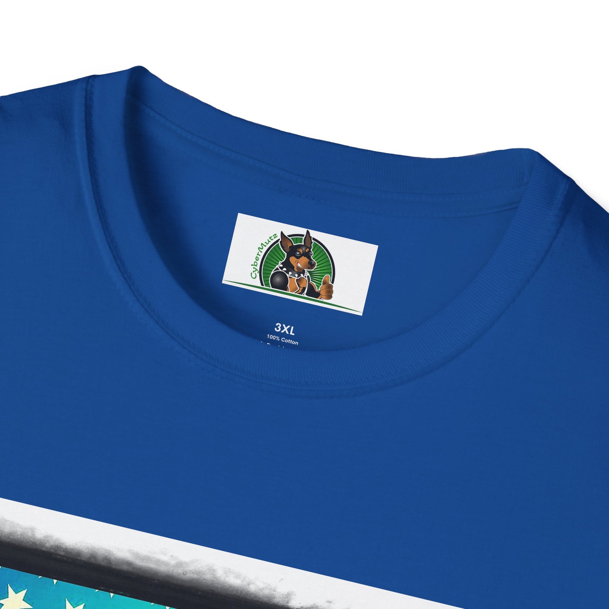 Doberman american superhero t shirt T-Shirt Printify