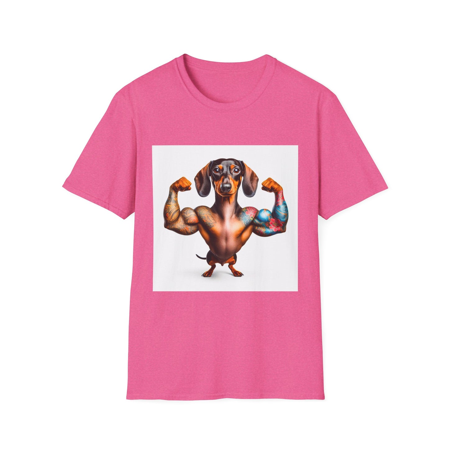 Dachshund T-Shirt Printify S Heather Heliconia 