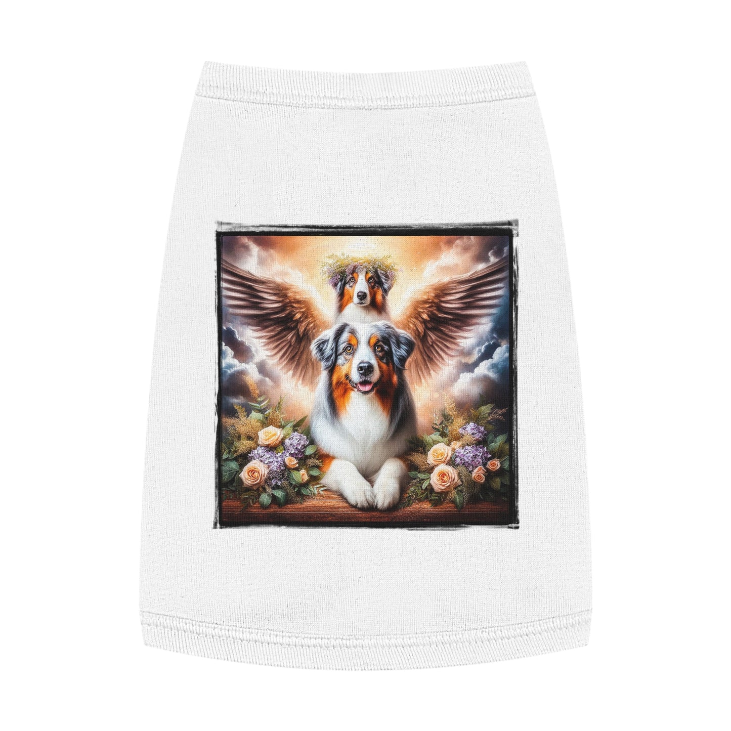 Pet Tank Top Australian Shepherd Pets Printify M White 