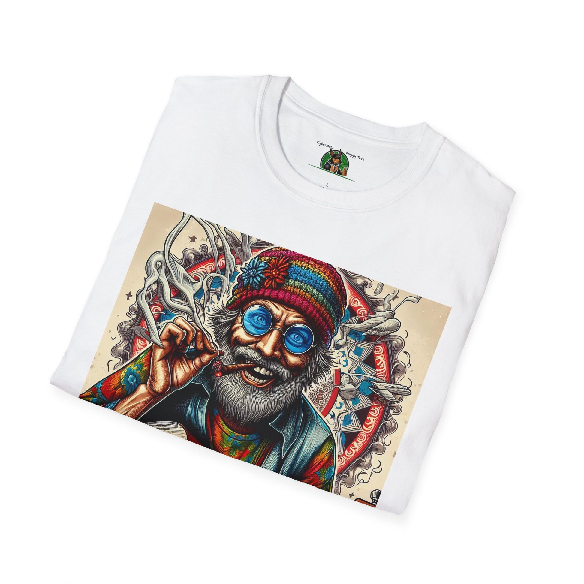 Wacky Old Hippie Dude T-Shirt Printify   