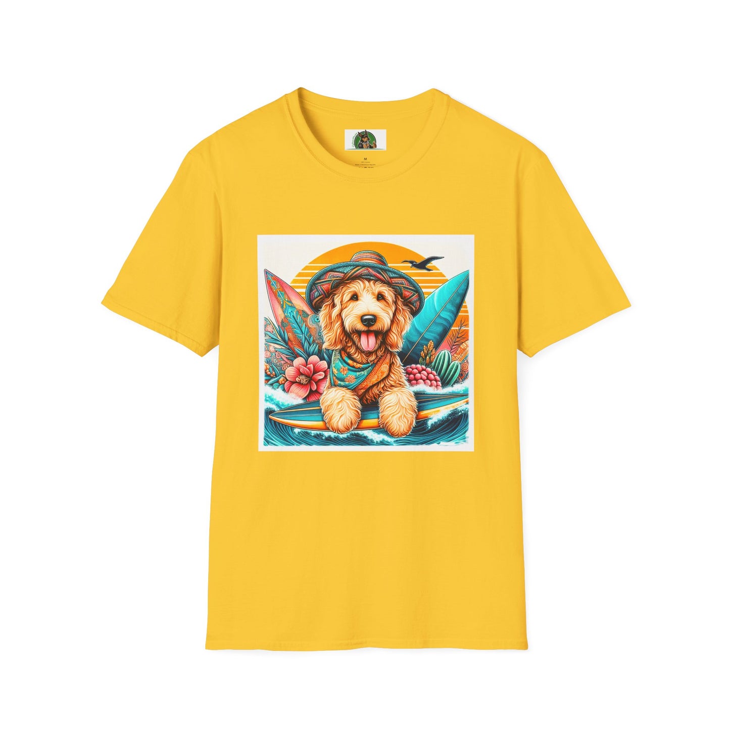 Golden Doodle blue waves shirt T-Shirt Printify S Daisy