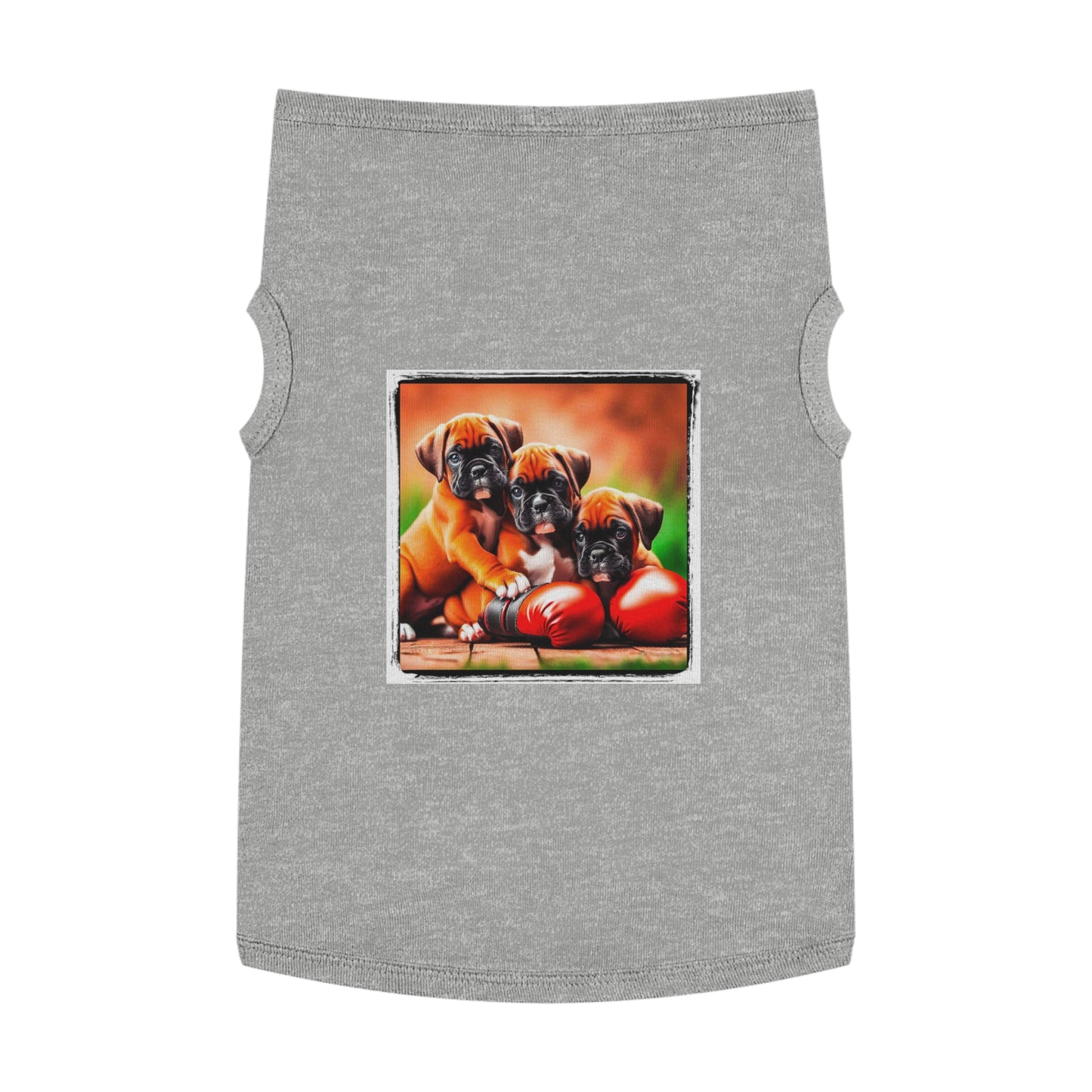 Pet Tank Top Boxer Puppies Pets Printify XL Heather 