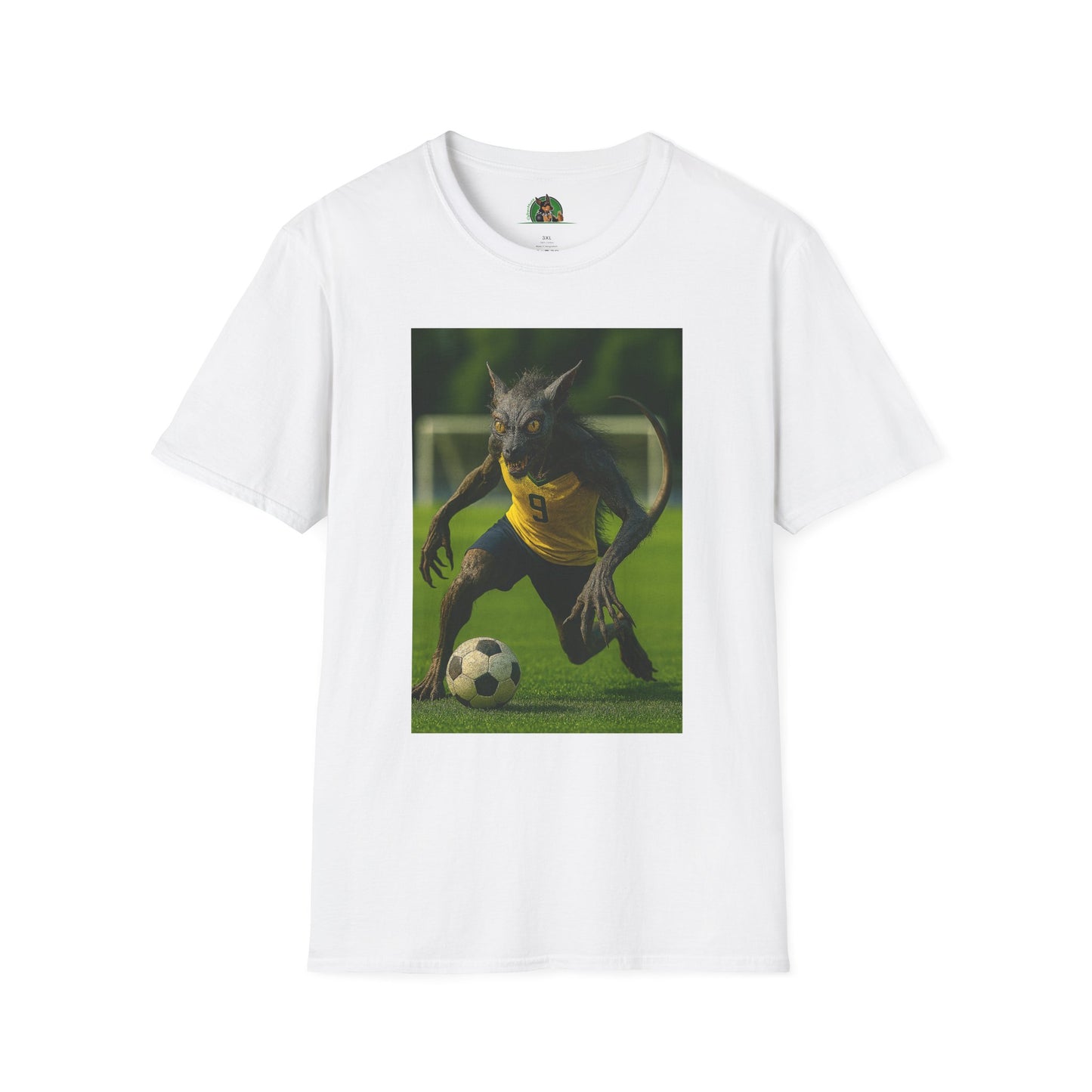 Chupacabra Soccer T-Shirt Sports T-Shirt Printify White XS