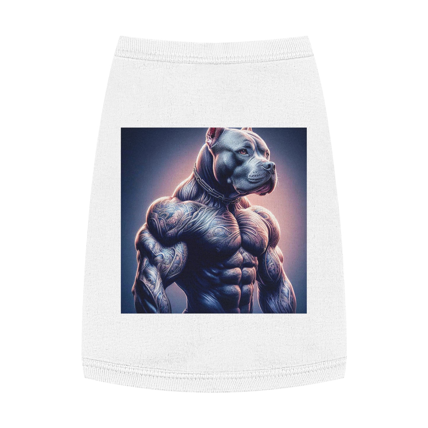 Pet Tank Top Pit Bull Pets Printify M White