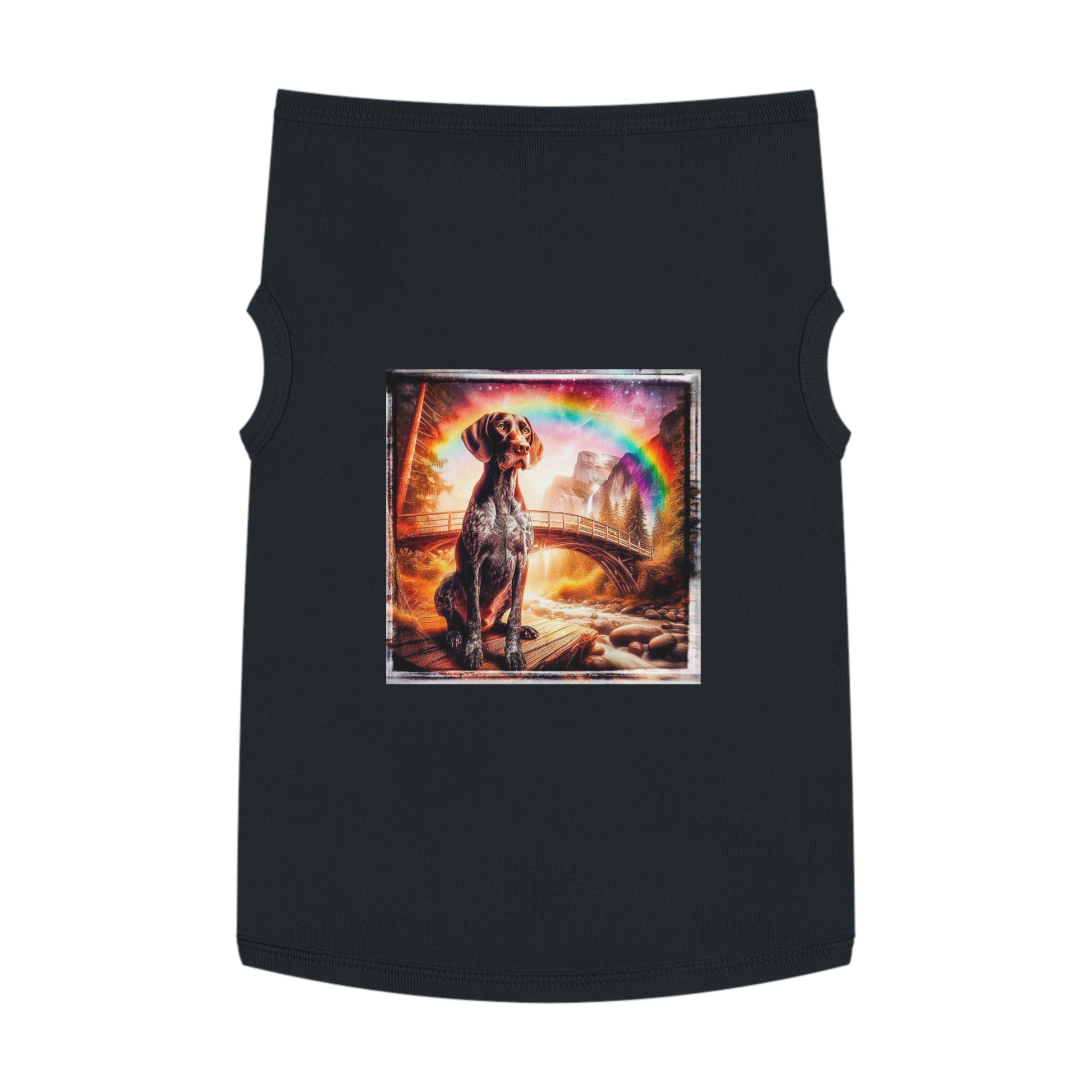 Pet Tank Top German Shorthaired Pointer pretty lake t shirt Pets Printify
