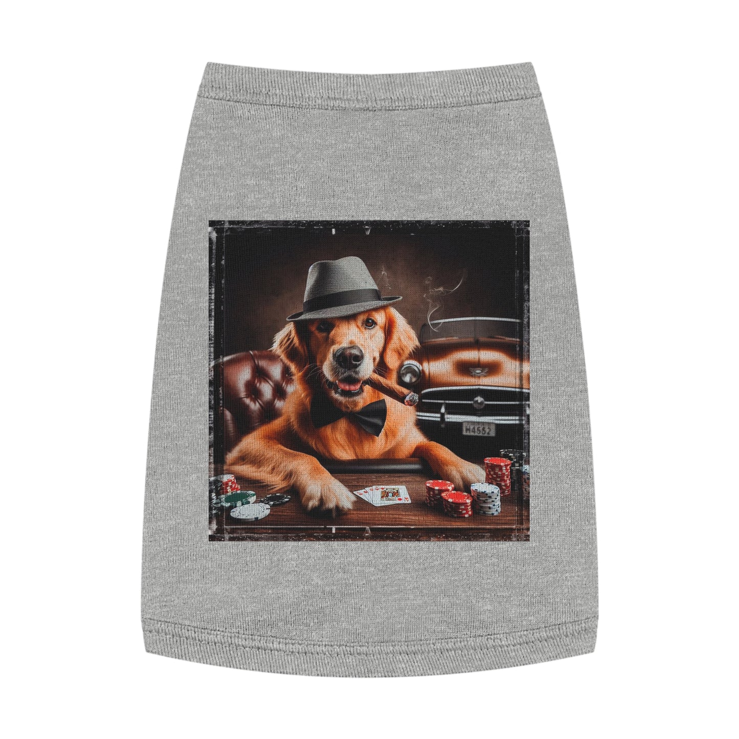 Golden Retriever pet tank top Pets Printify M Heather 