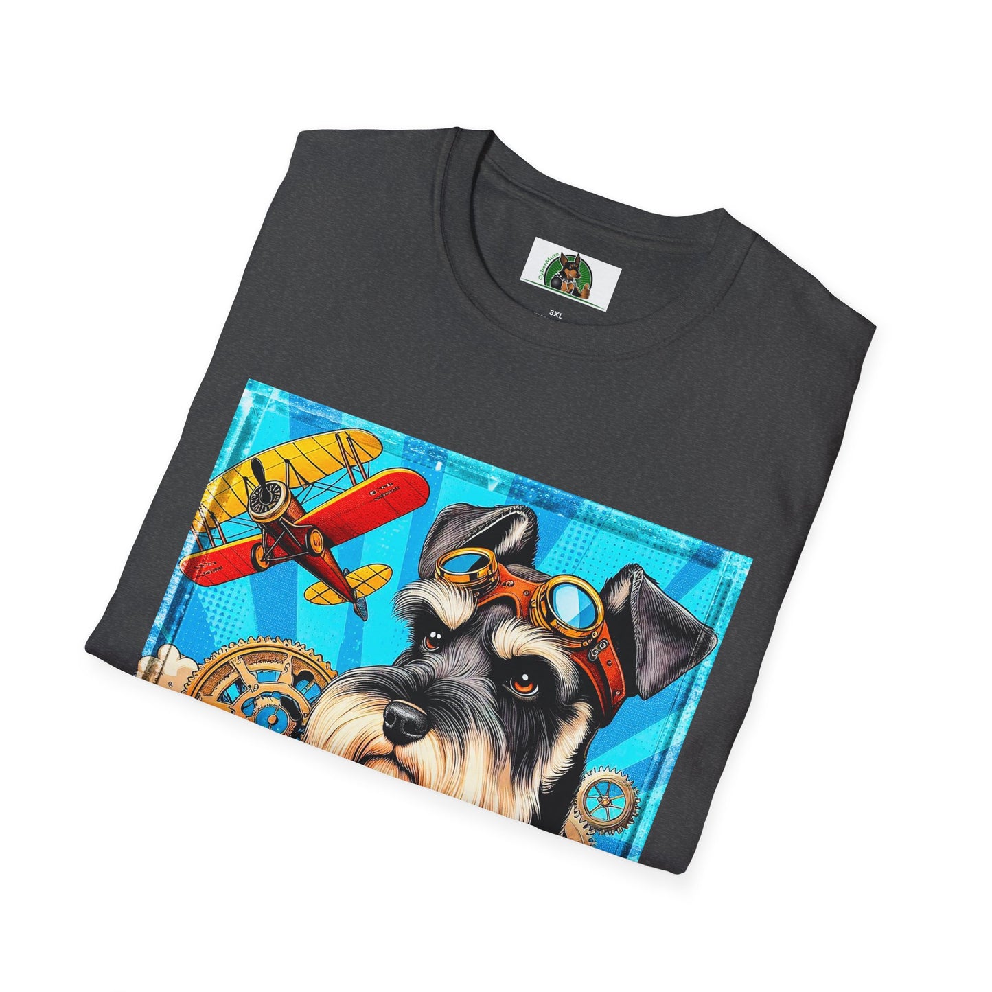 Schnauzer T-Shirt with Miniature Schnauzer Design T-Shirt Printify   