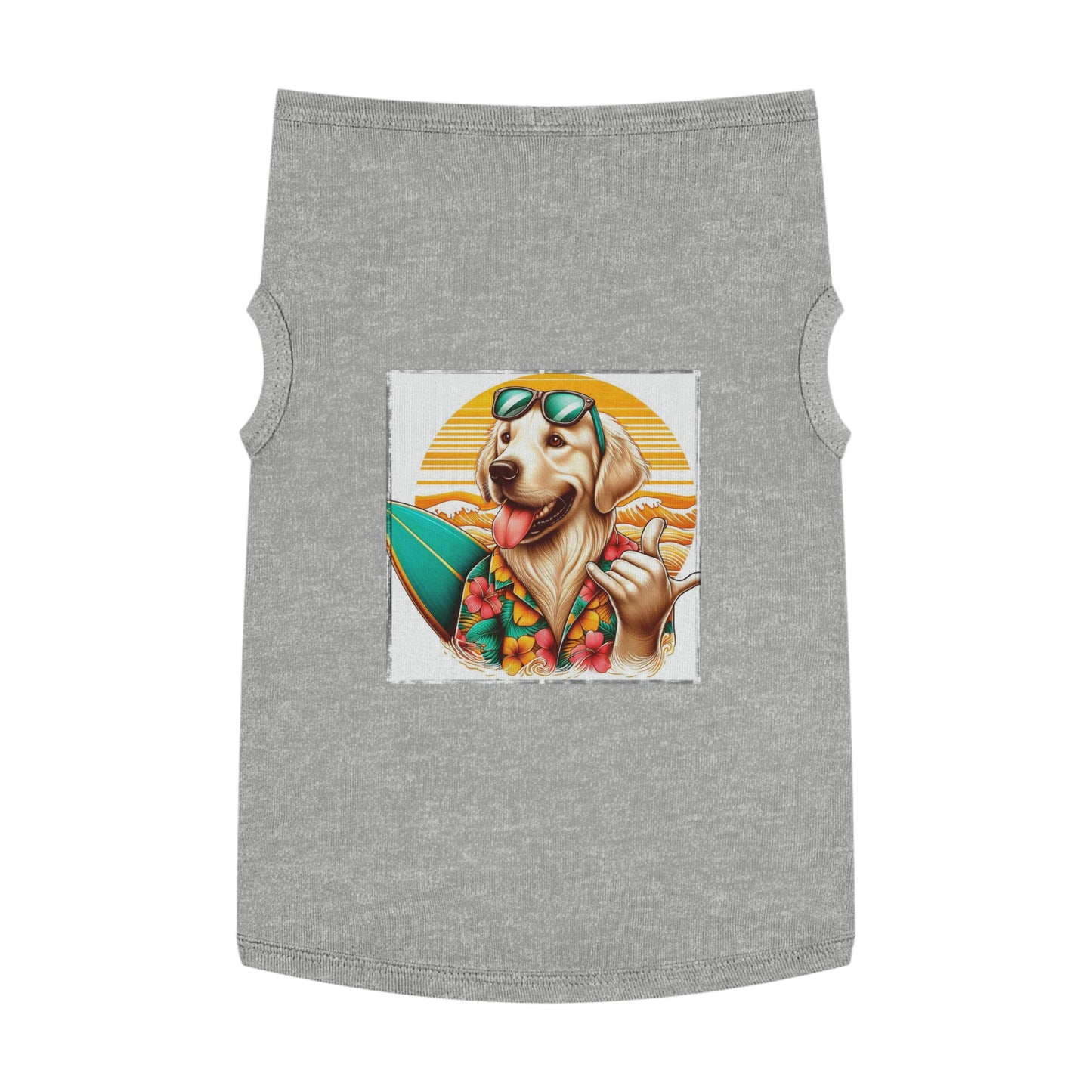 Golden Retriever pet tank top Pets Printify XL Heather 