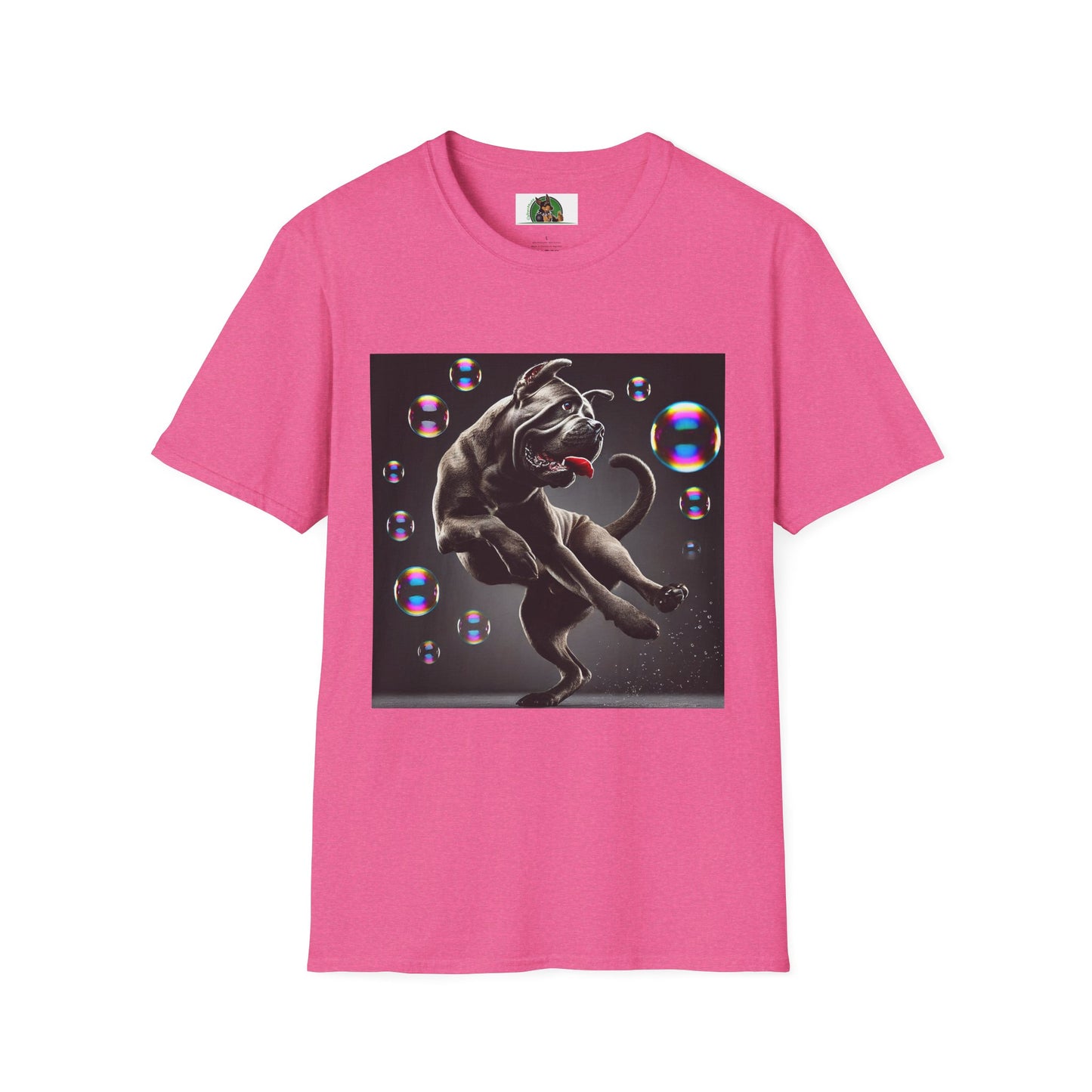 Dancing Cane Corso Softstyle T-Shirt T-Shirt Printify S Heather Heliconia