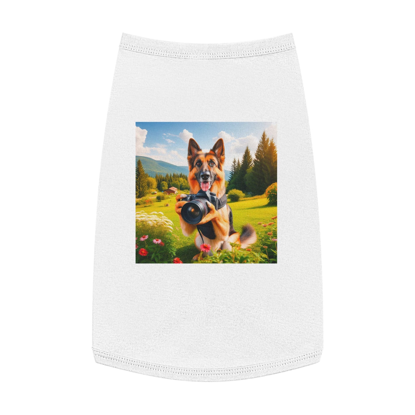 Pet Tank Top German Shepherd Pets Printify L White 