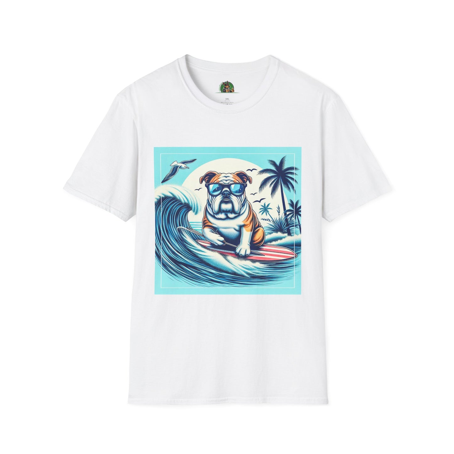 Bulldog T-Shirt Printify XS White