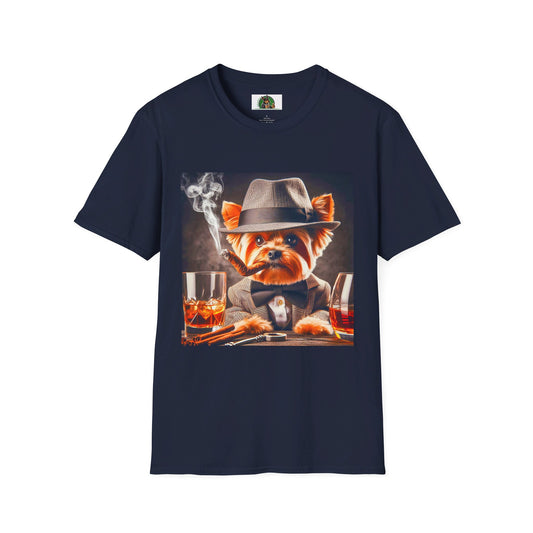 Yorkie T-Shirt Printify S Navy 