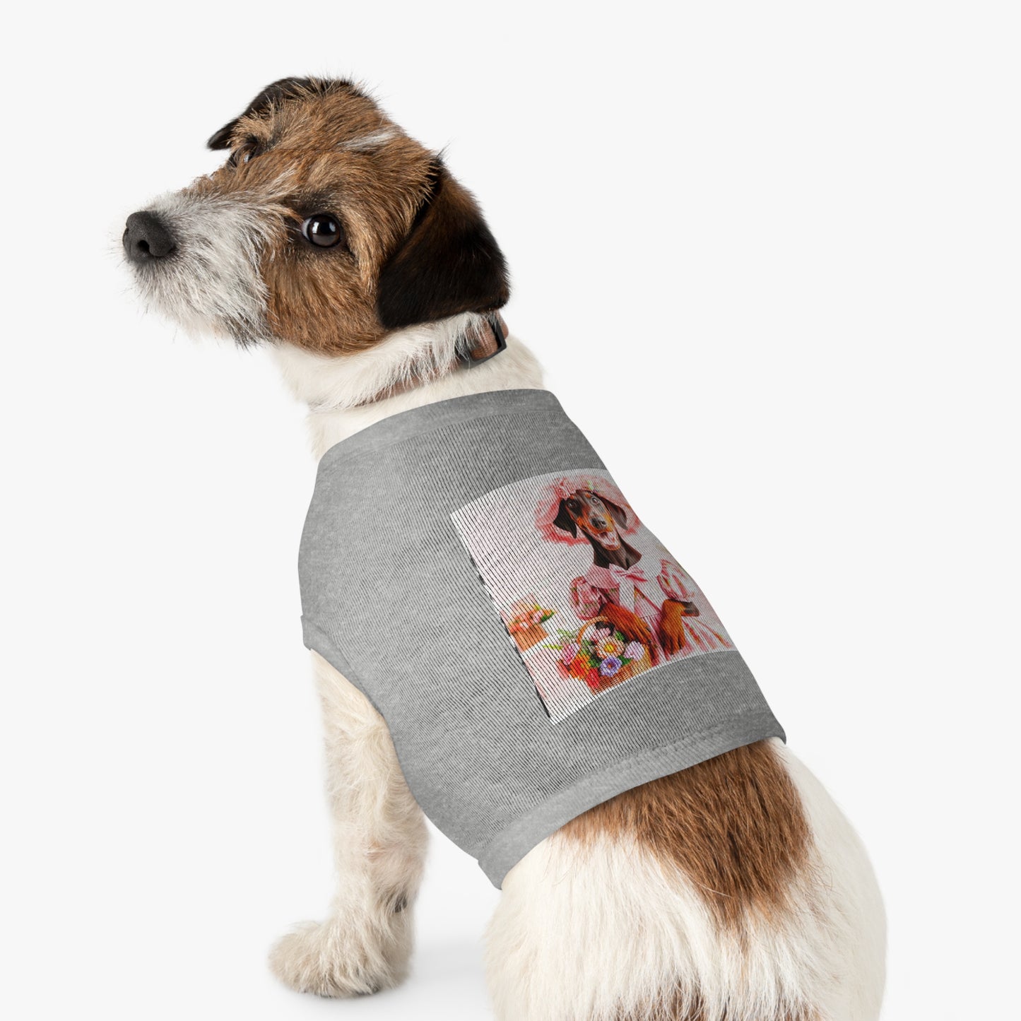 Pet Tank Top Doberman easter fun t shirt Pets Printify