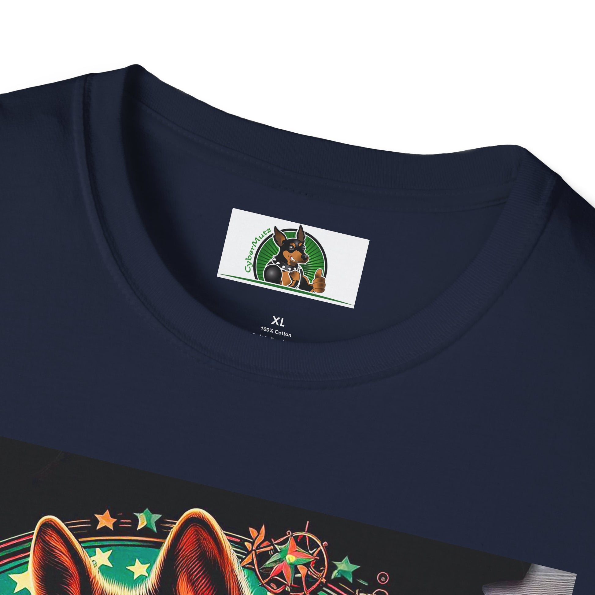 German Shepherd happy boy T-Shirt Printify