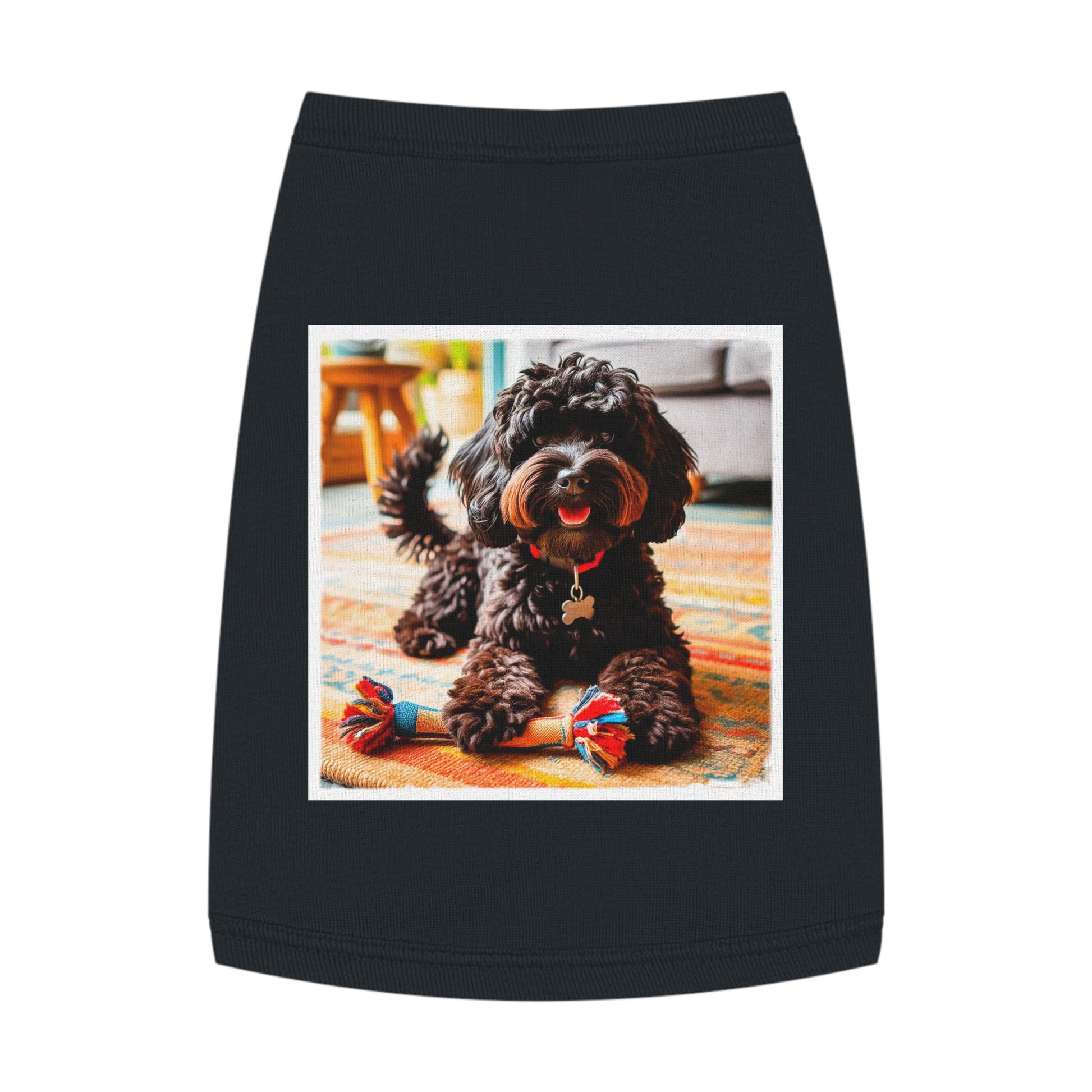 Pet Tank Top CockerPoo Pets Printify M Black