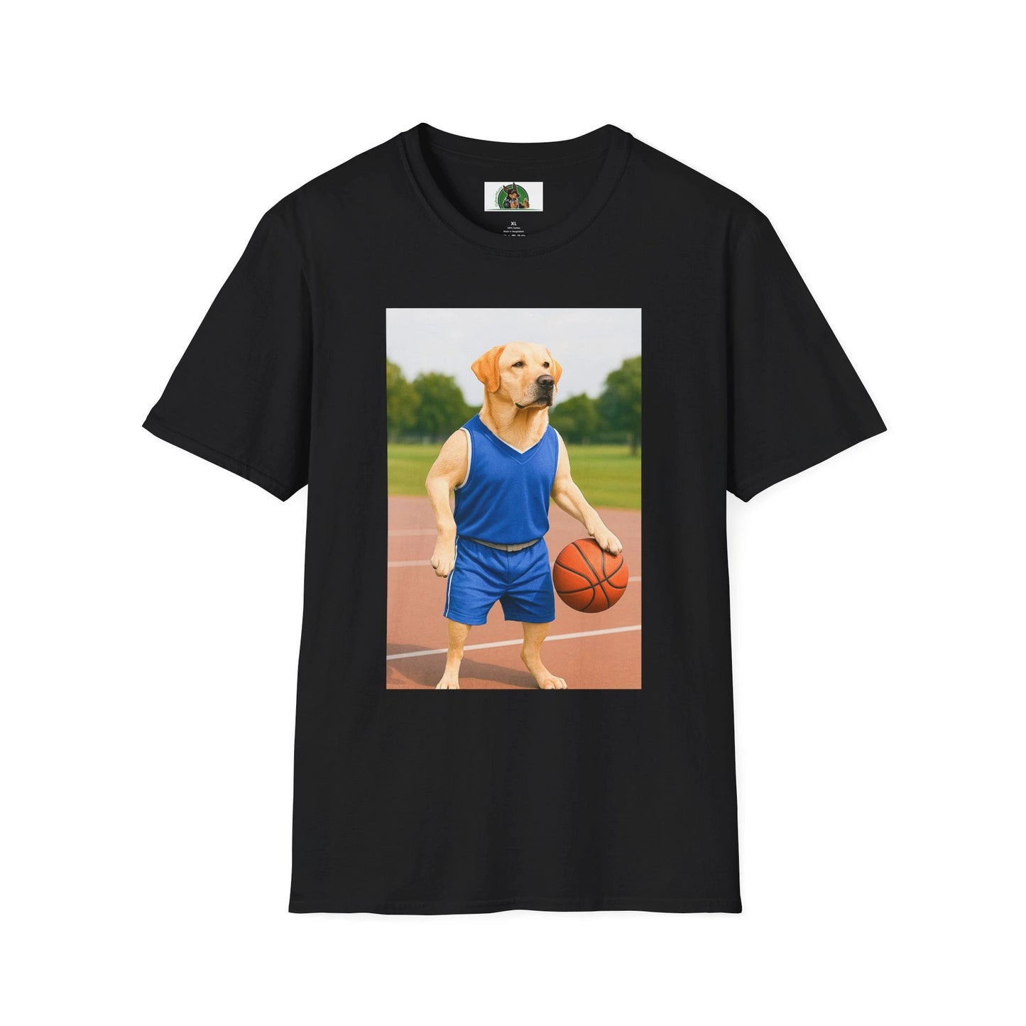 Labrador Retriever Basketball Tee — Dog Lover Sports T-Shirt T-Shirt Printify Black S