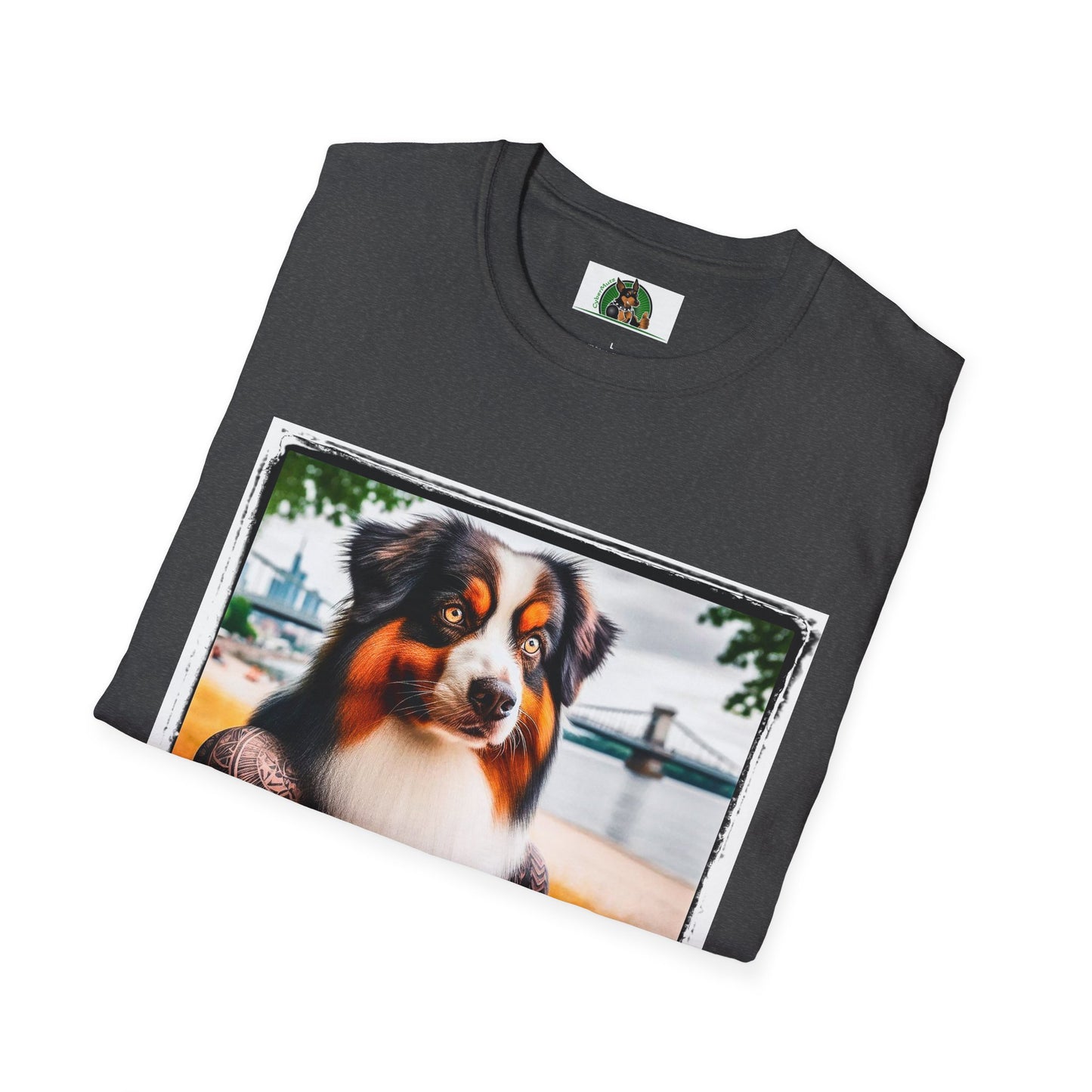 Australian Shepherd Tattooed And Buff T-Shirt Printify