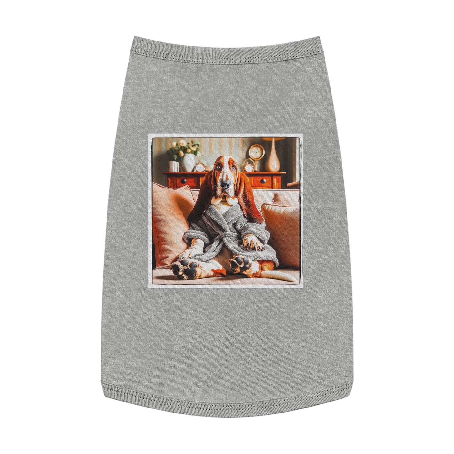 Pet Tank Top Basset Hound* Pets Printify L Heather 