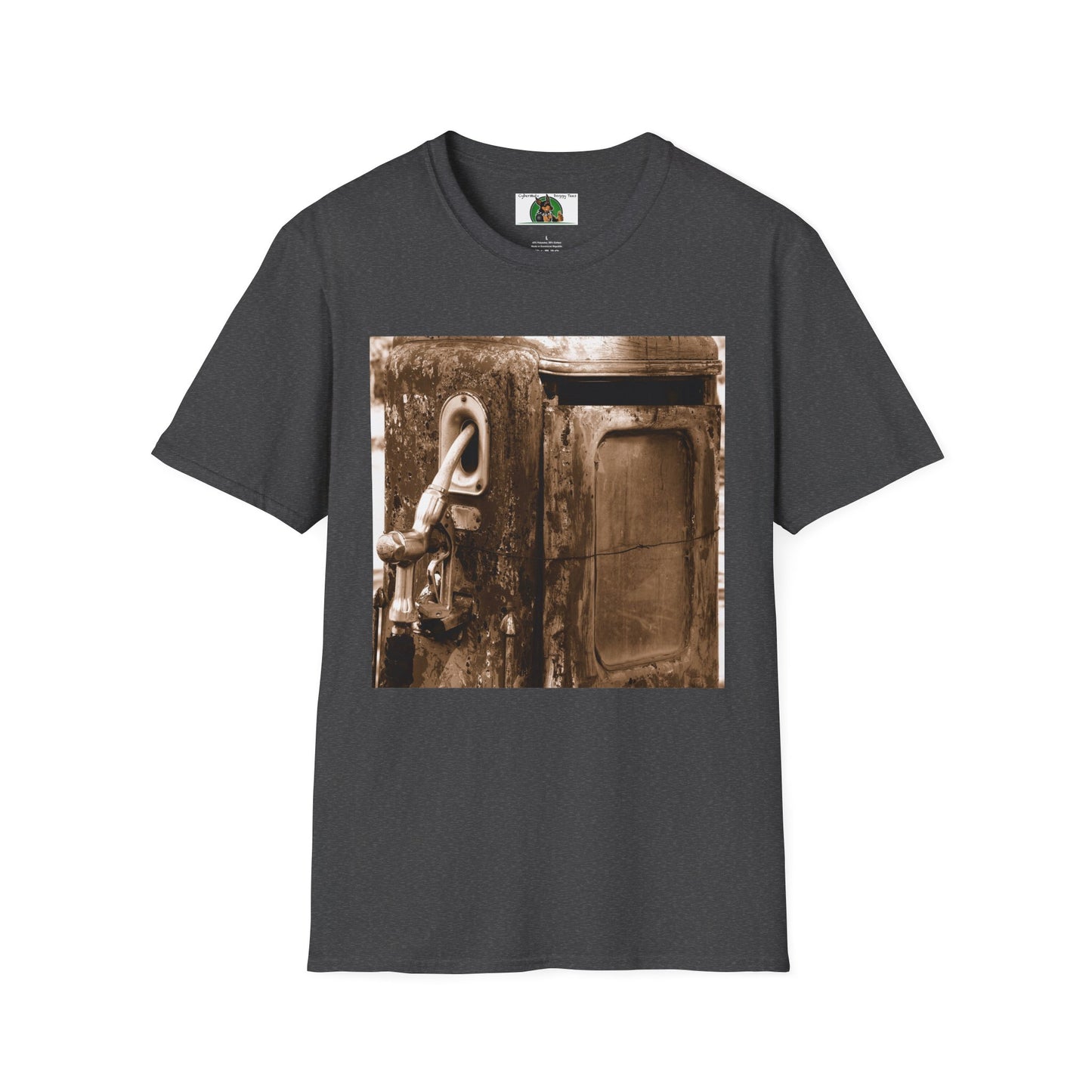 Mis·cel·la·ne·ous Old Gas Pump T-Shirt Printify S Dark Heather 