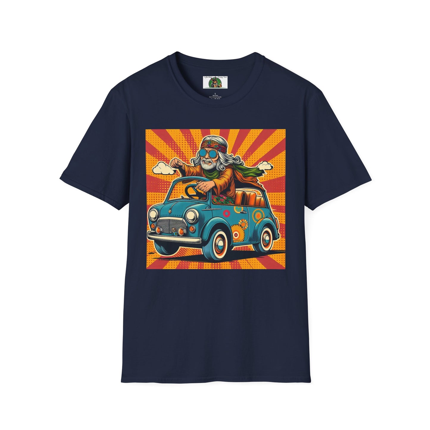 Cool Old Wacky Dude T-Shirt Printify Navy S 