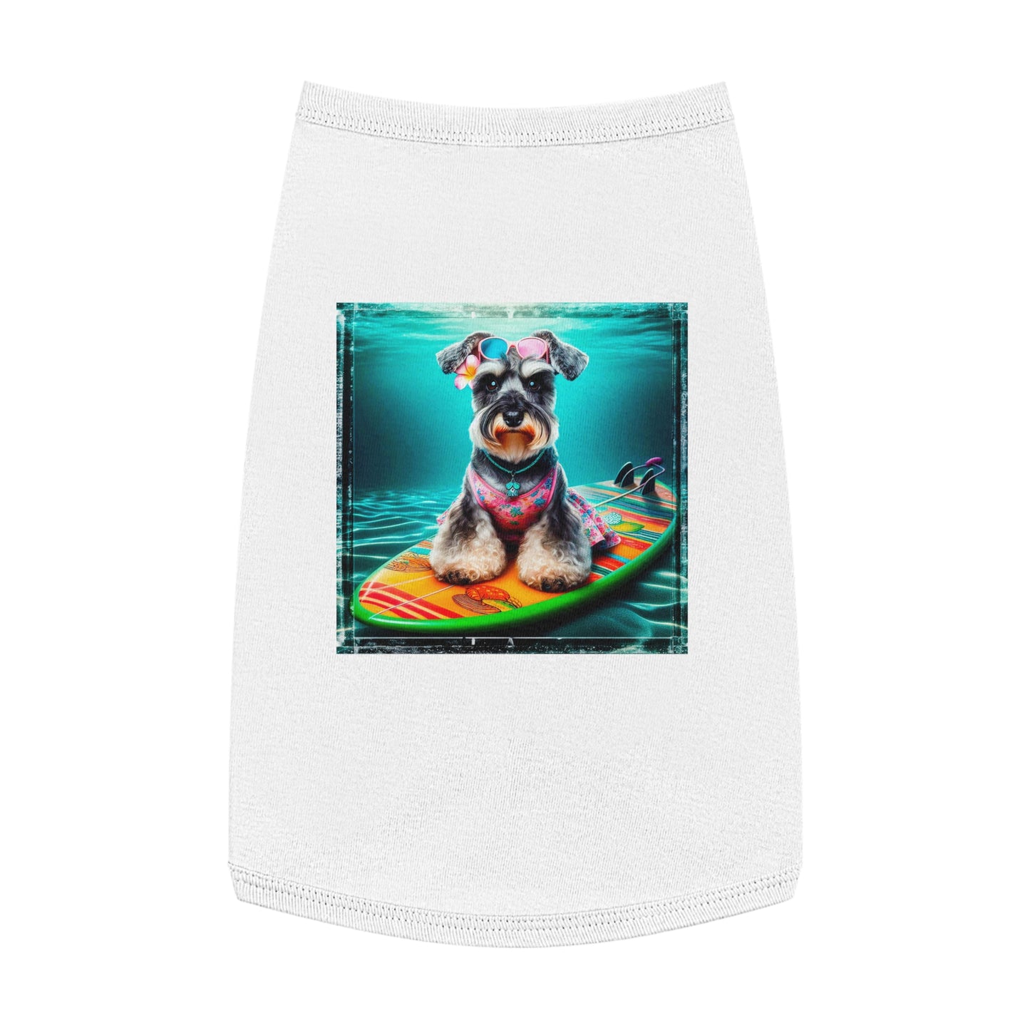 Pet Tank Top Miniature Schnauzer Pets Printify L White 