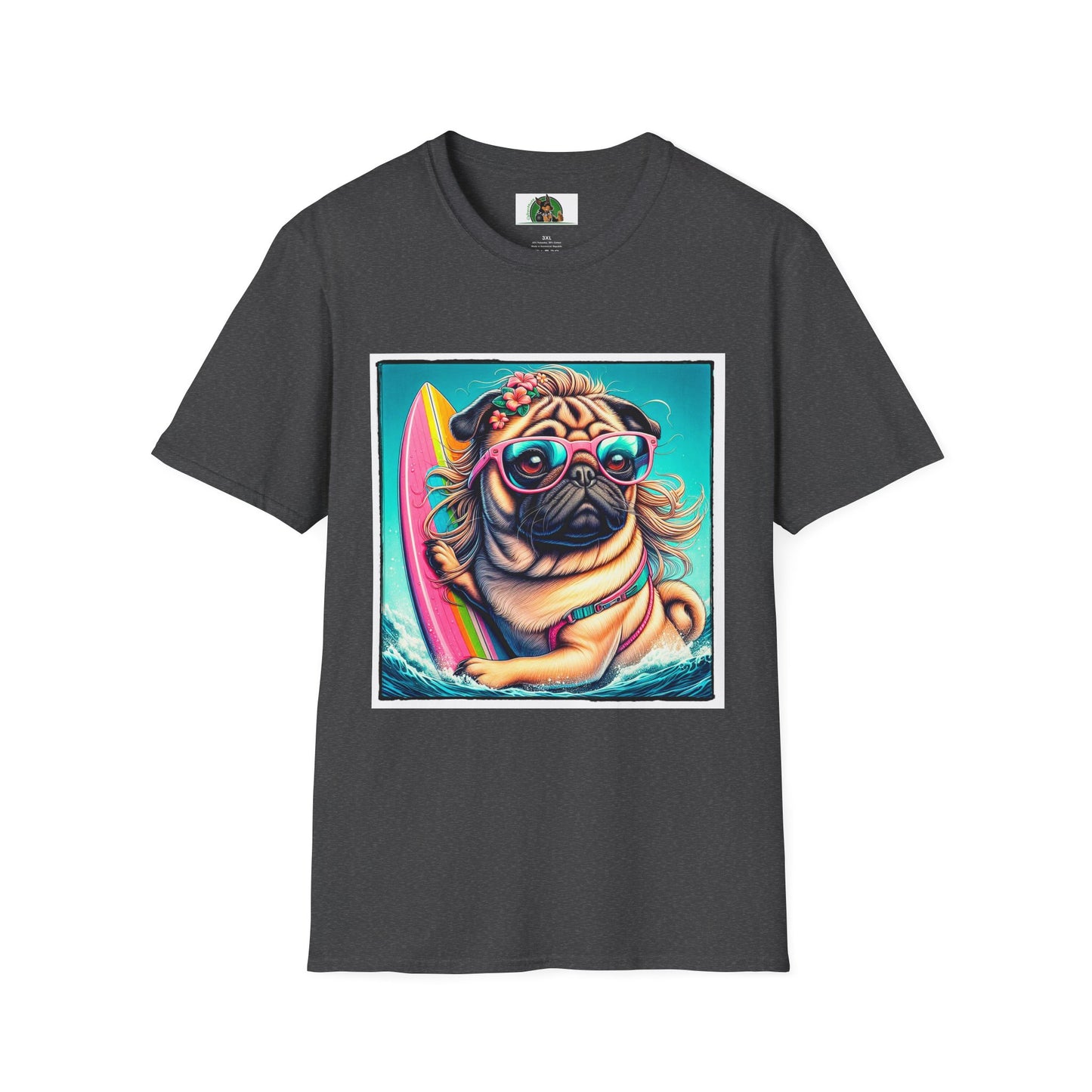 Pugs T-Shirt Printify XS Dark Heather 