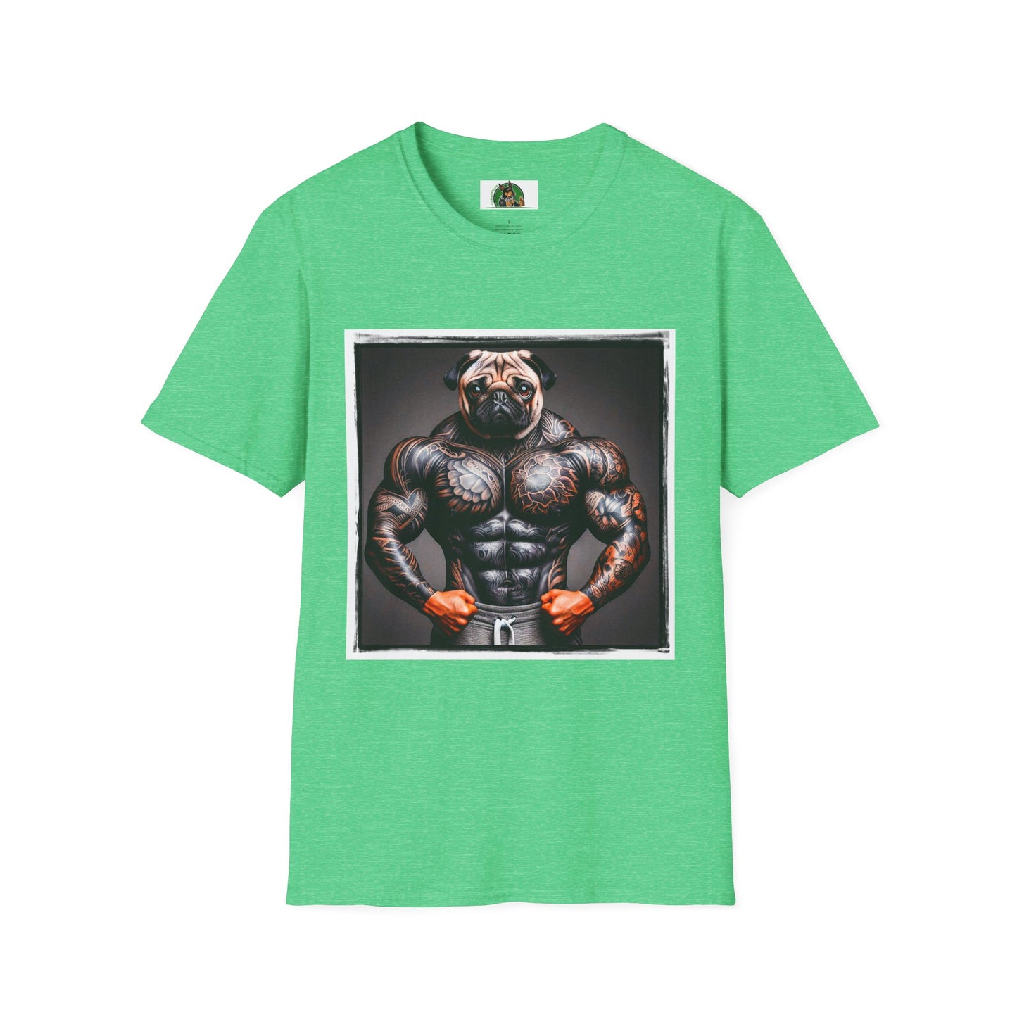 Pugs T-Shirt Printify S Heather Irish Green 