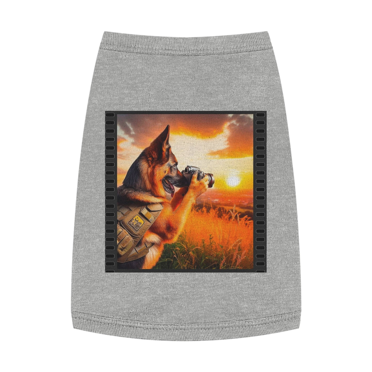 German Shepherd photographer shirt Pets Printify M Heather