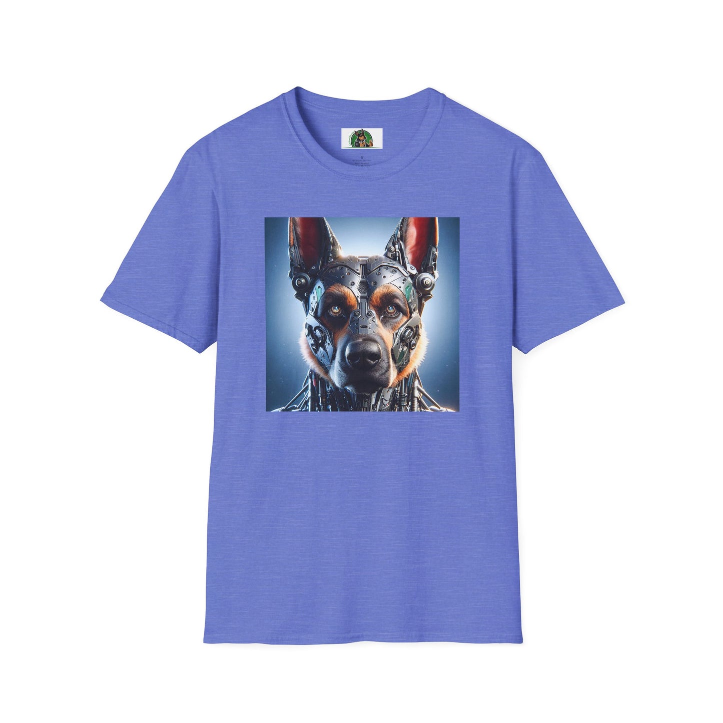 German Shepherd Metal Man T-Shirt T-Shirt Printify Heather Royal S