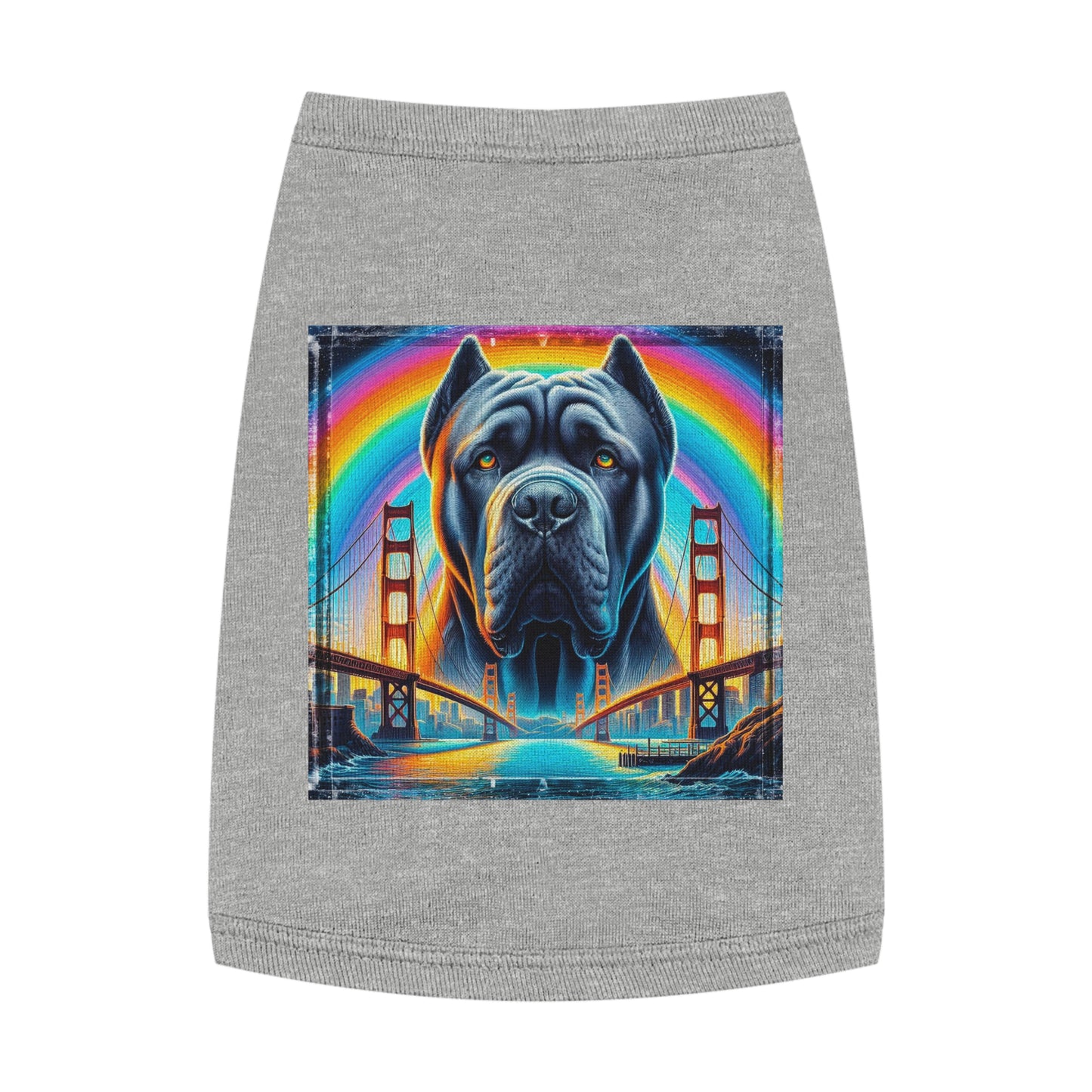 Pet Tank Top Cane Corso Double Rainbow Bridge Pets Printify M Heather