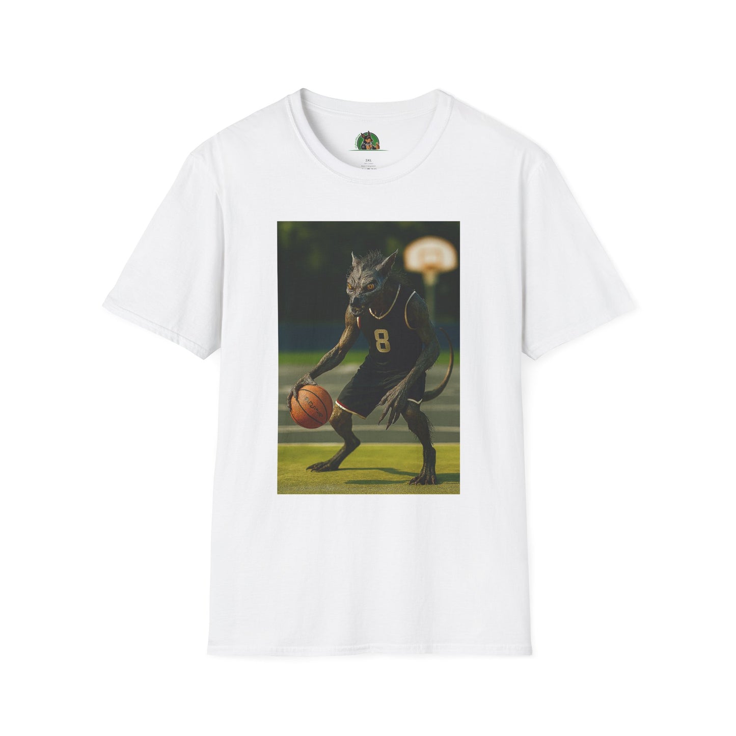 Chupacabra Basketball T-Shirt Sports T-Shirt Printify White XS