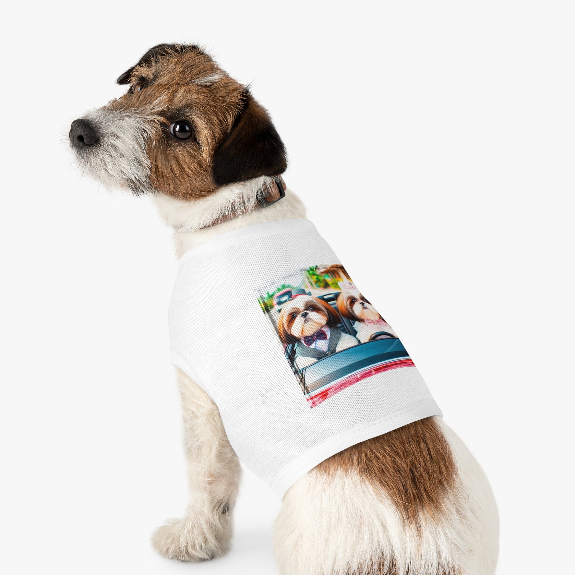 Wacky Pet Tank Top Shih Tzu married couple Pets Printify
