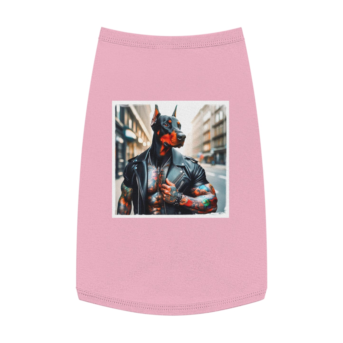 Pet Tank Top Doberman Pets Printify L Pink