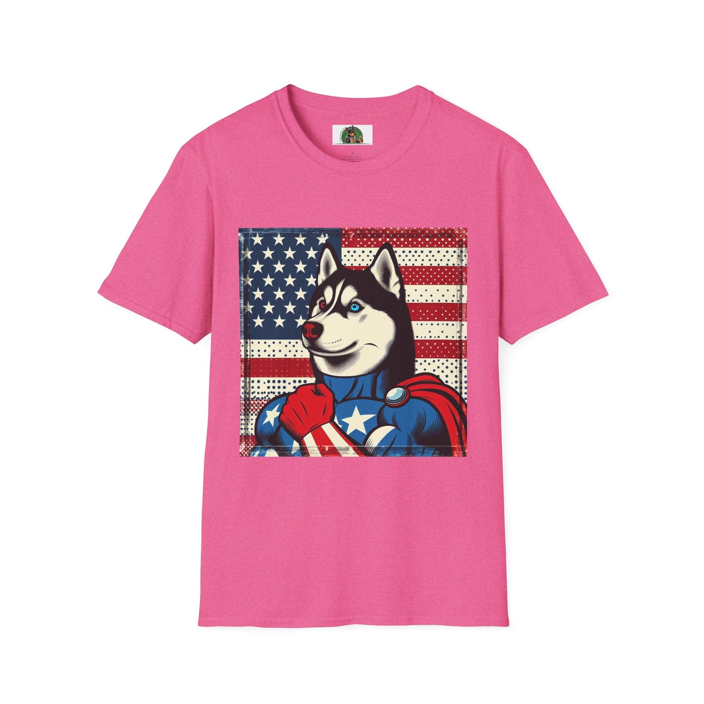 Husky T-Shirt Printify S Heather Heliconia 