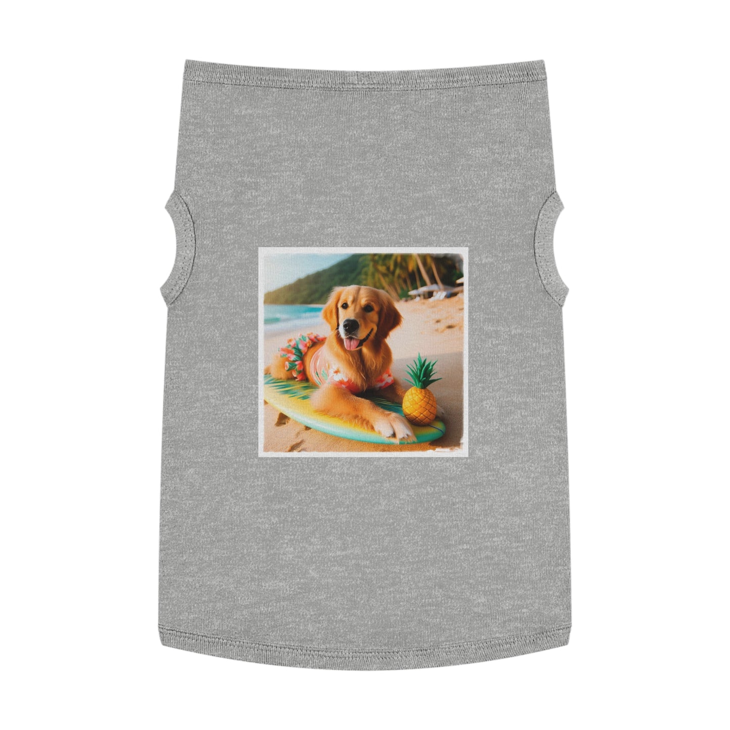 Golden Retriever pet tank top Pets Printify XL Heather 