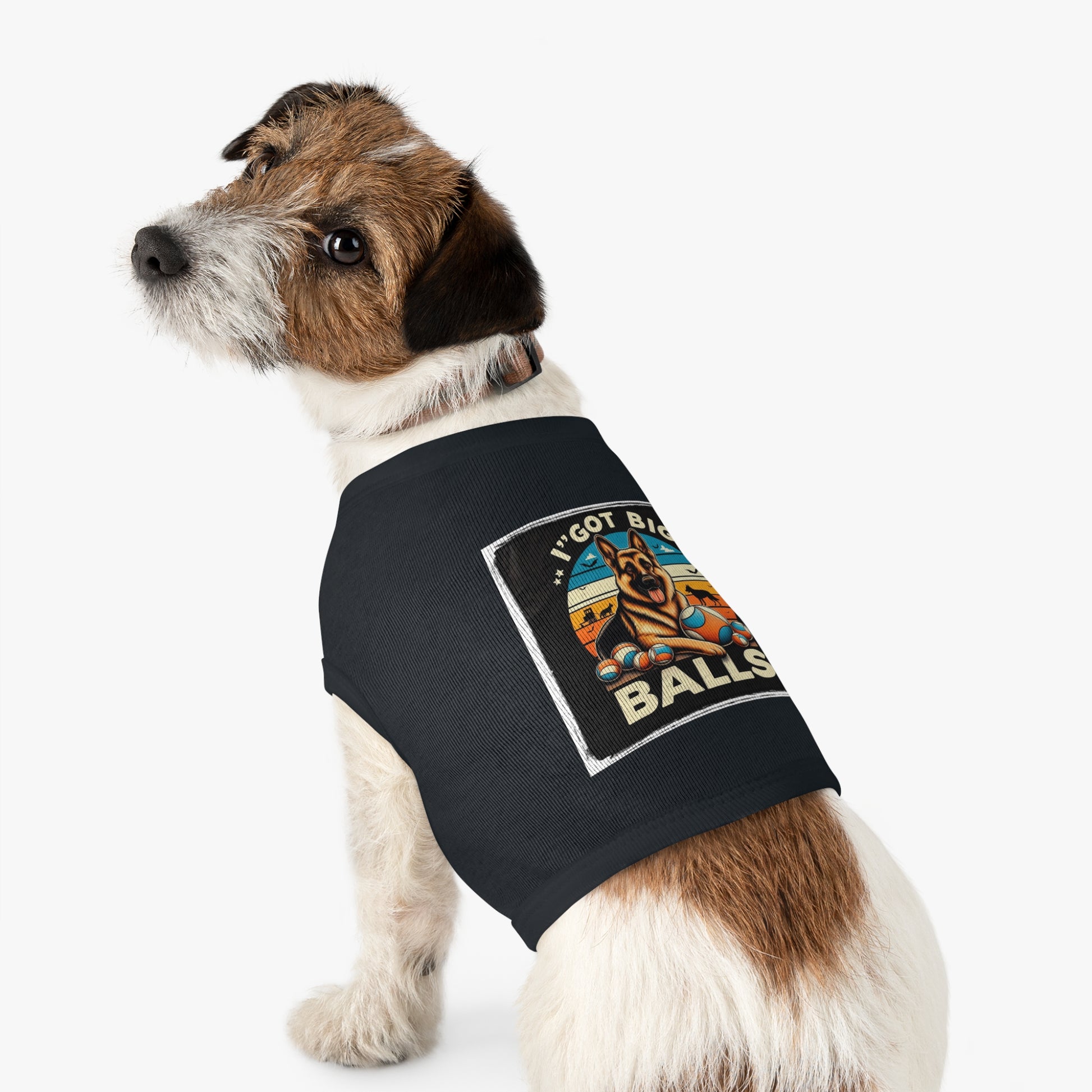 Dog Tank Top German Shepherd balls Pet Apparel Pets Printify