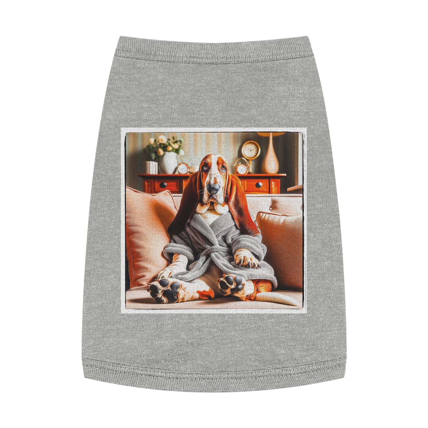 Pet Tank Top Basset Hound* Pets Printify M Heather 