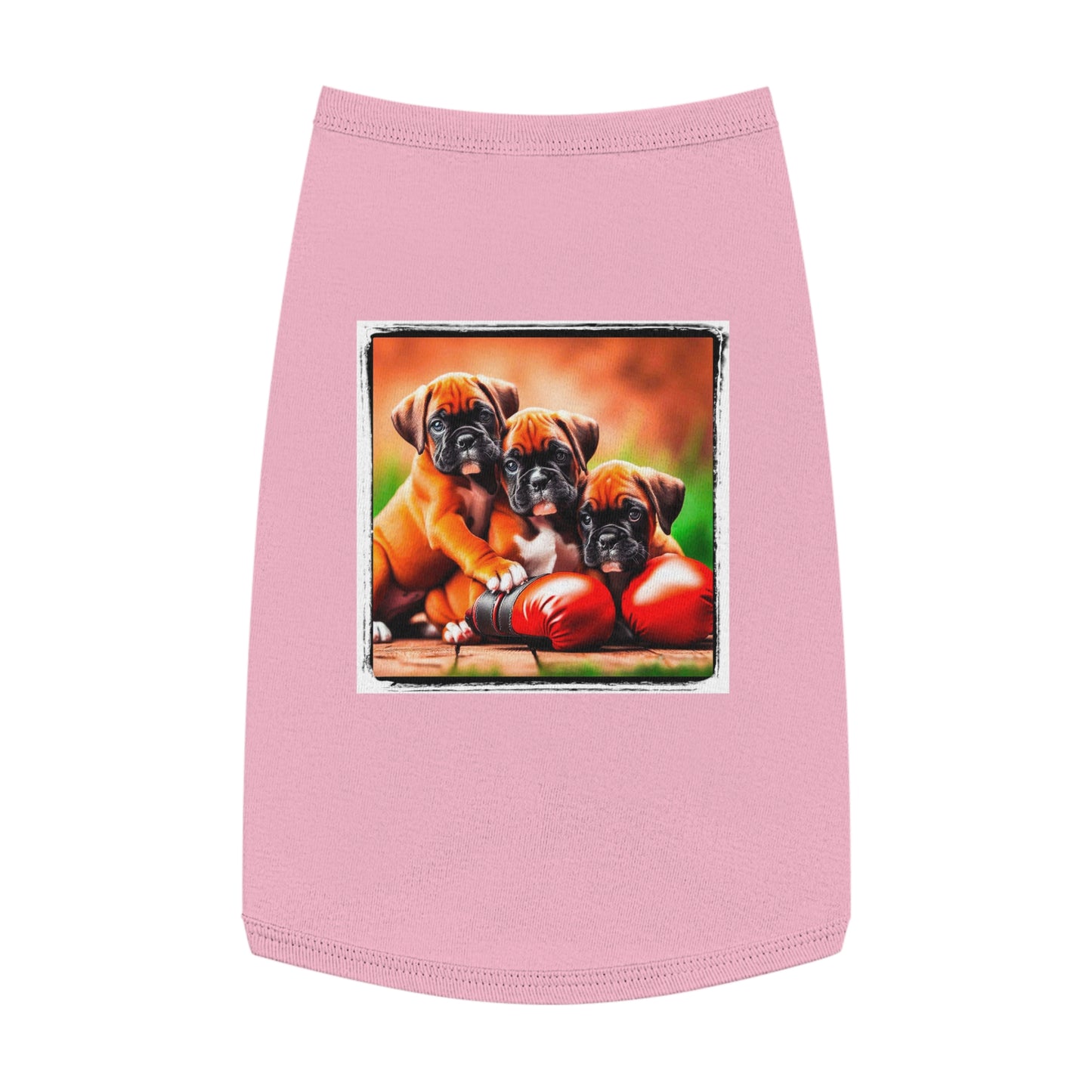 Pet Tank Top Boxer Puppies Pets Printify L Pink 