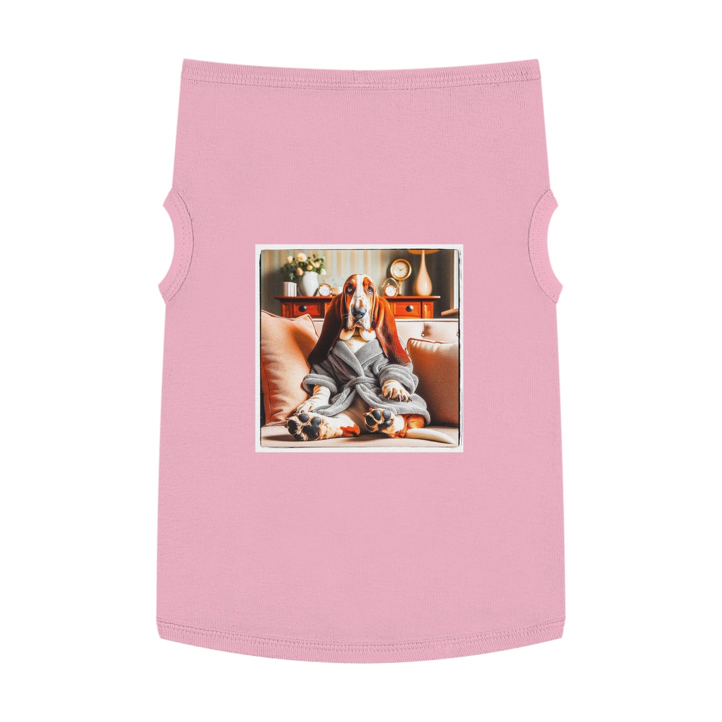 Pet Tank Top Basset Hound* Pets Printify XL Pink 