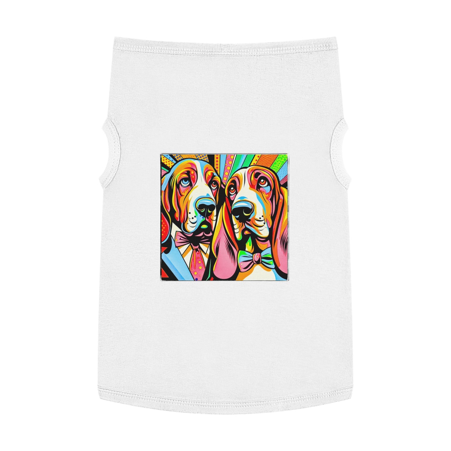 Pet Tank Top Basset Hound Pets Printify XL White