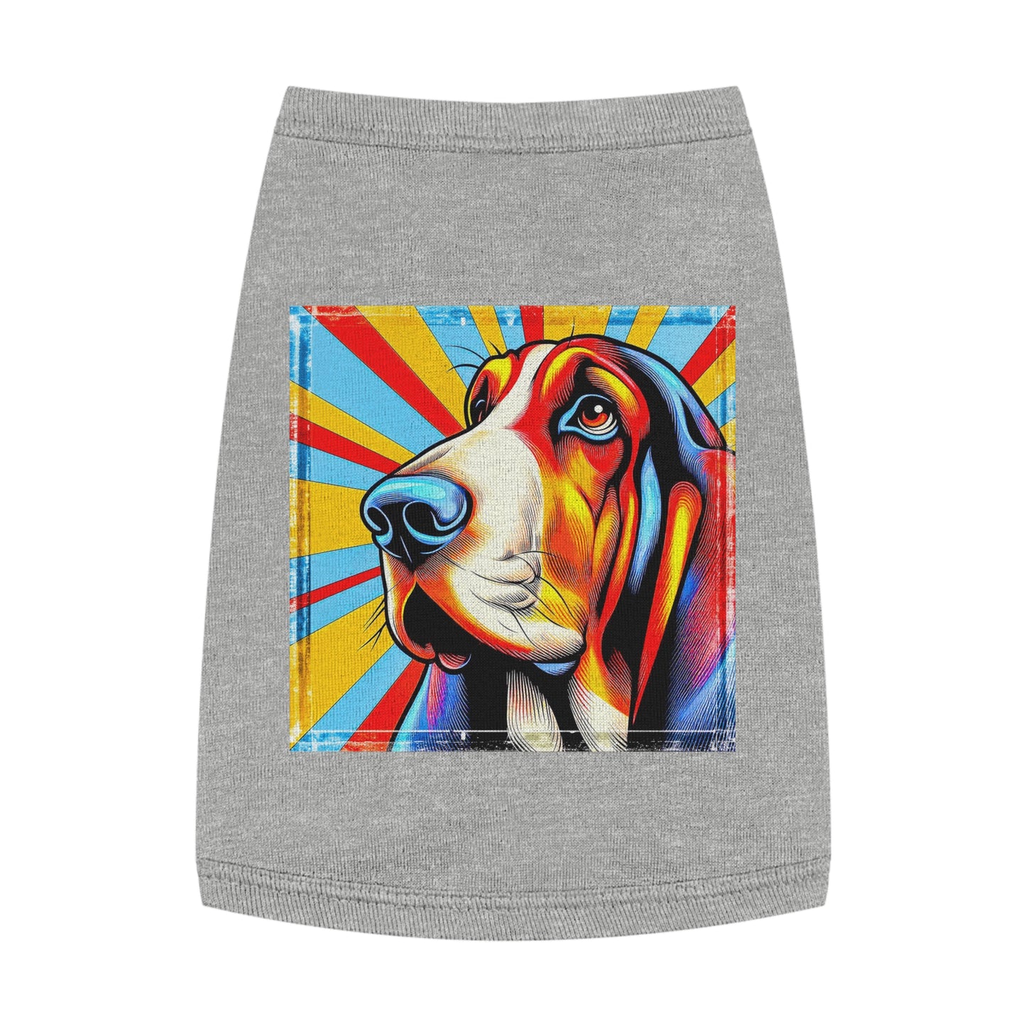 Pet Tank Top Basset Hound Pets Printify M Heather