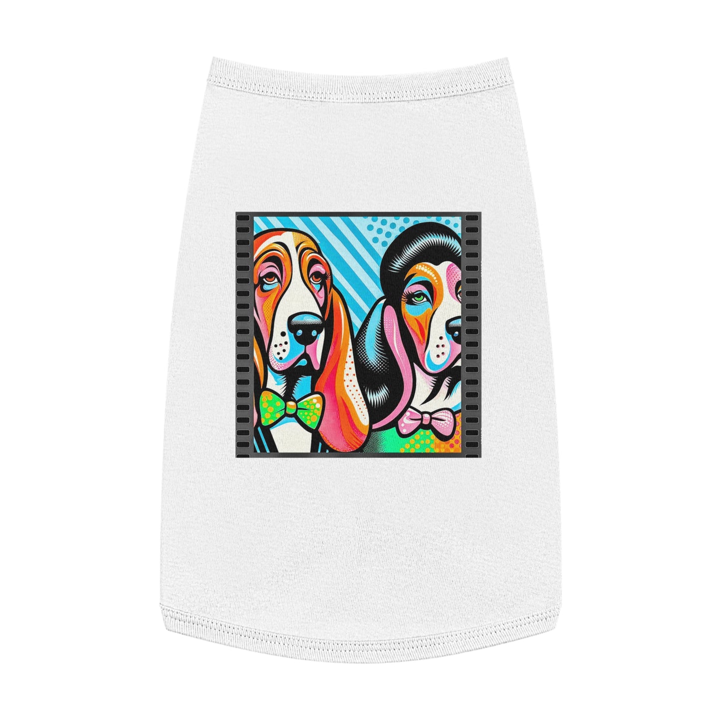 Pet Tank Top Basset Hound Pets Printify L White