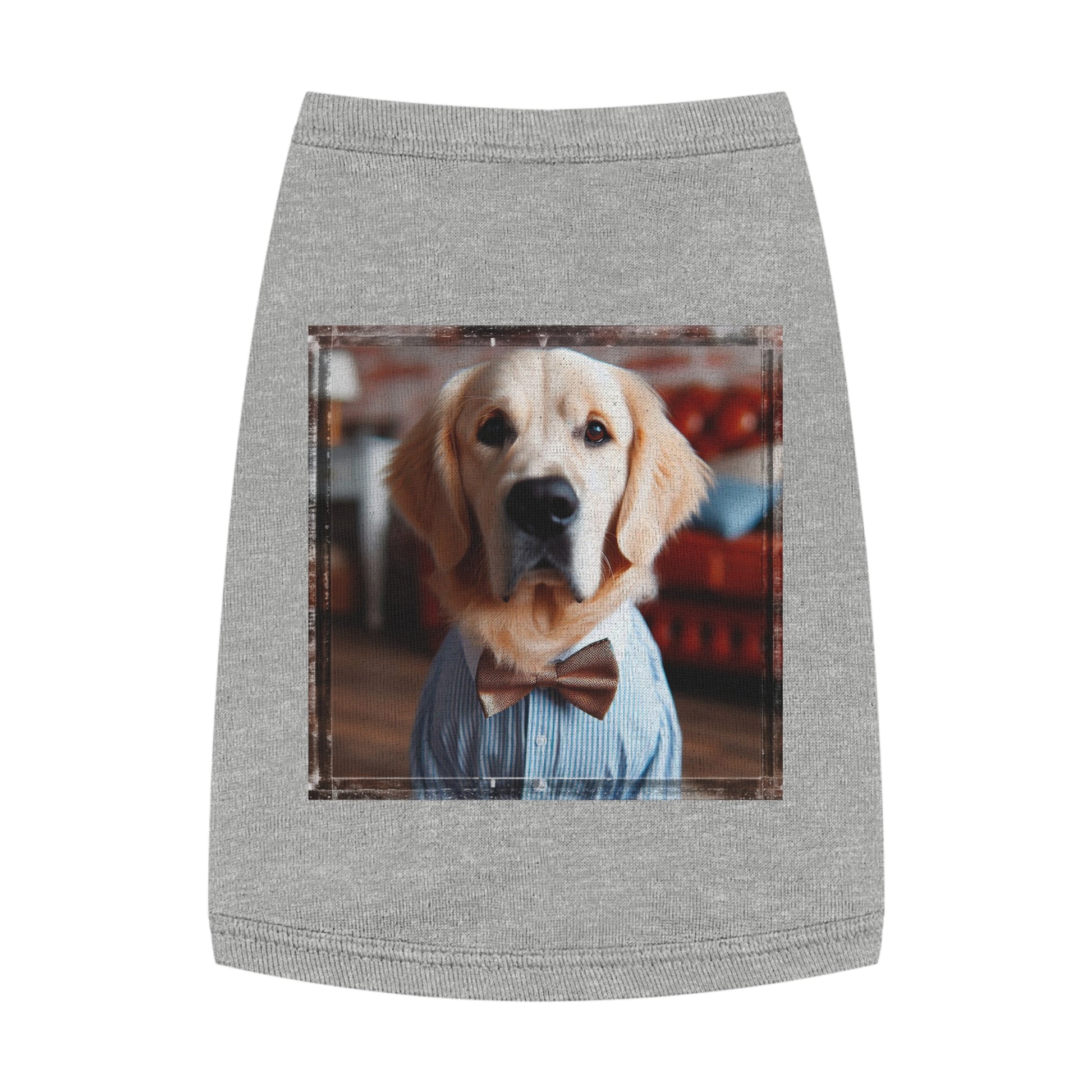 Golden Retriever pet tank top Pets Printify M Heather 