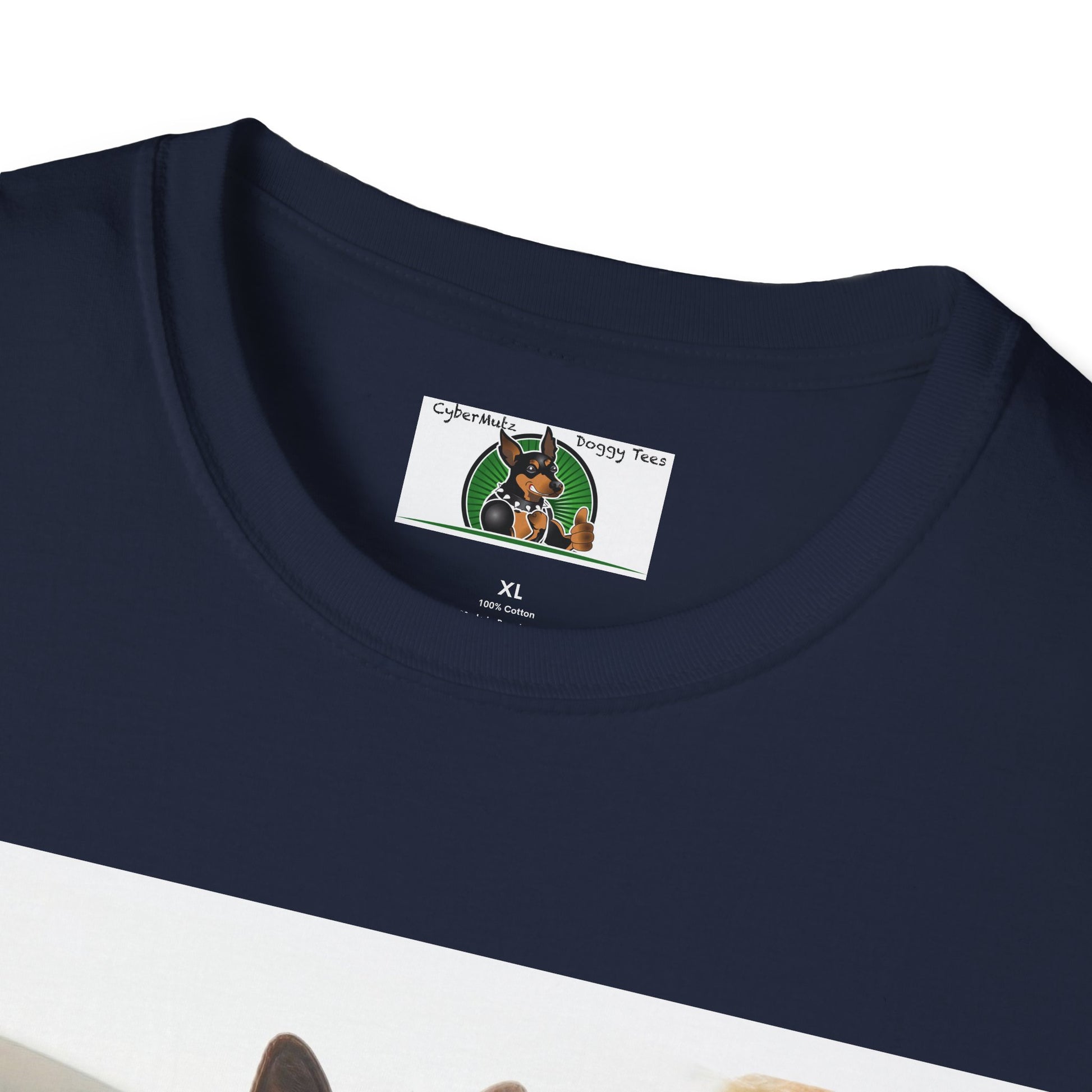 German Shepherd Dog Road Biking! Unisex Softstyle T-Shirt T-Shirt Printify