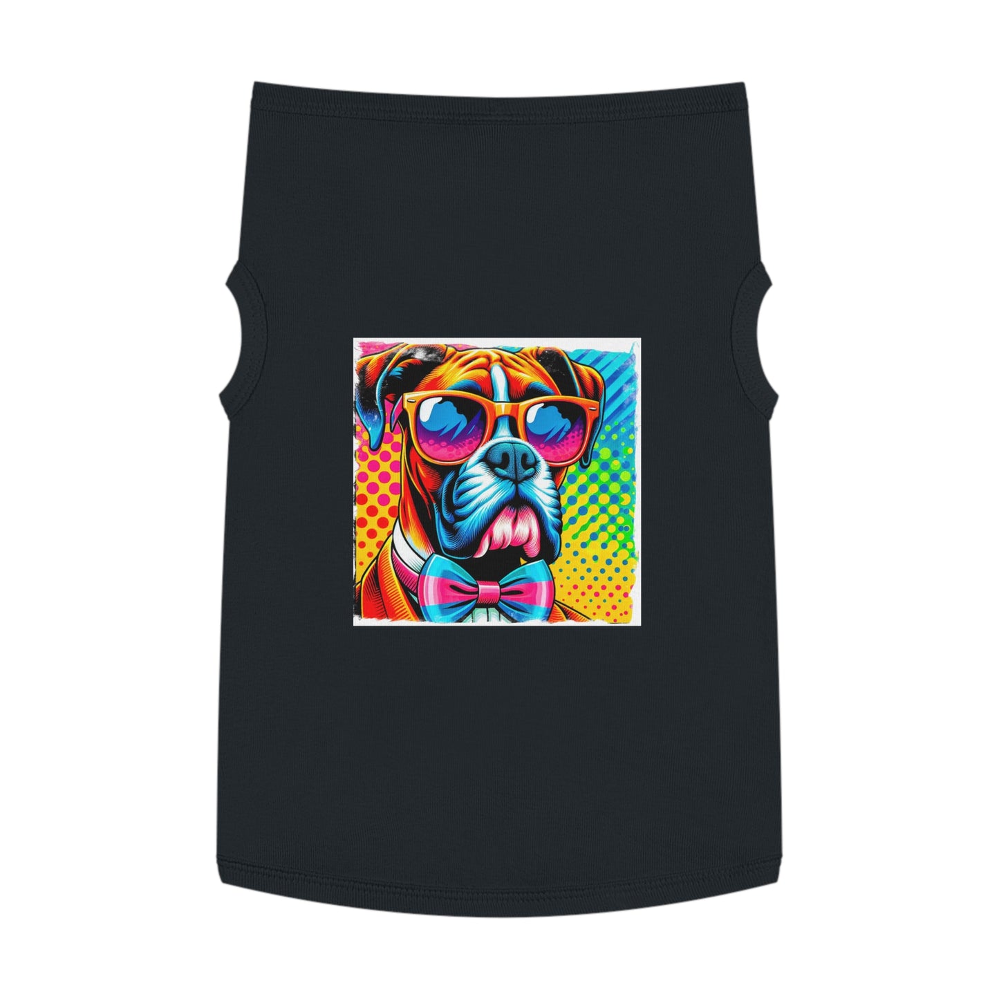 Pet Tank Top Boxer Pop Art Pets Printify XL Black 