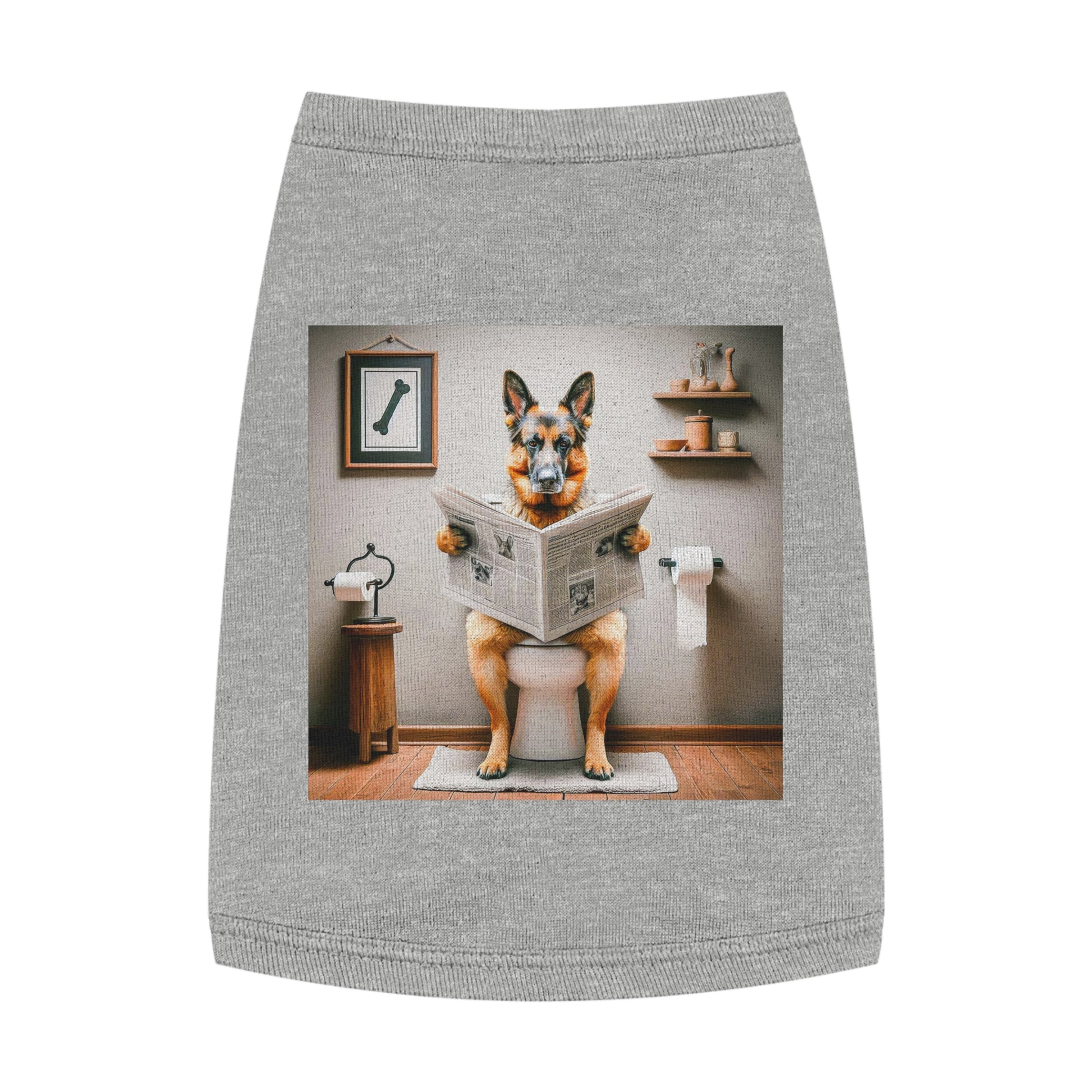 Pet Tank Top German Shepherd Pets Printify M Heather 