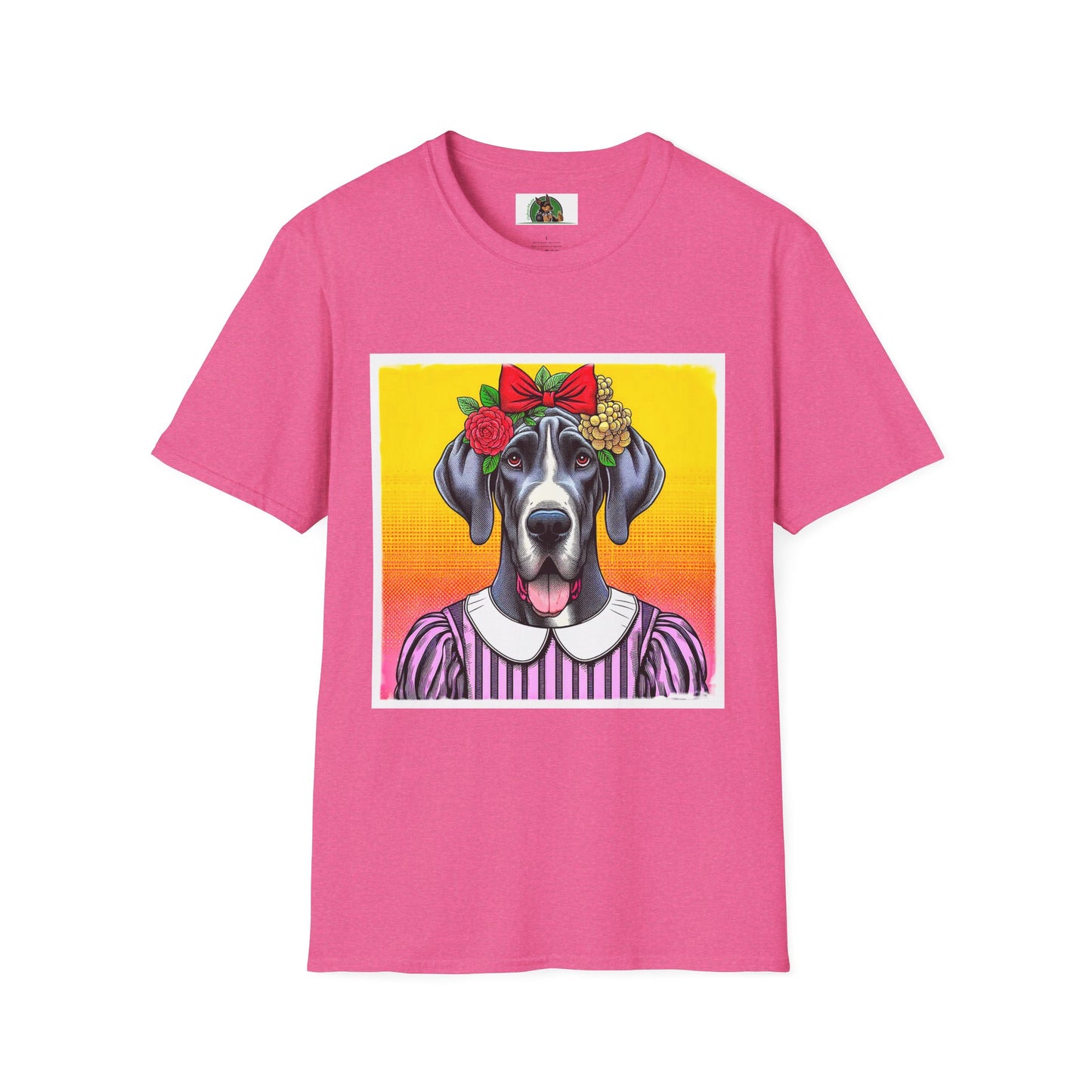 Great Dane T-Shirt Printify S Heather Heliconia 