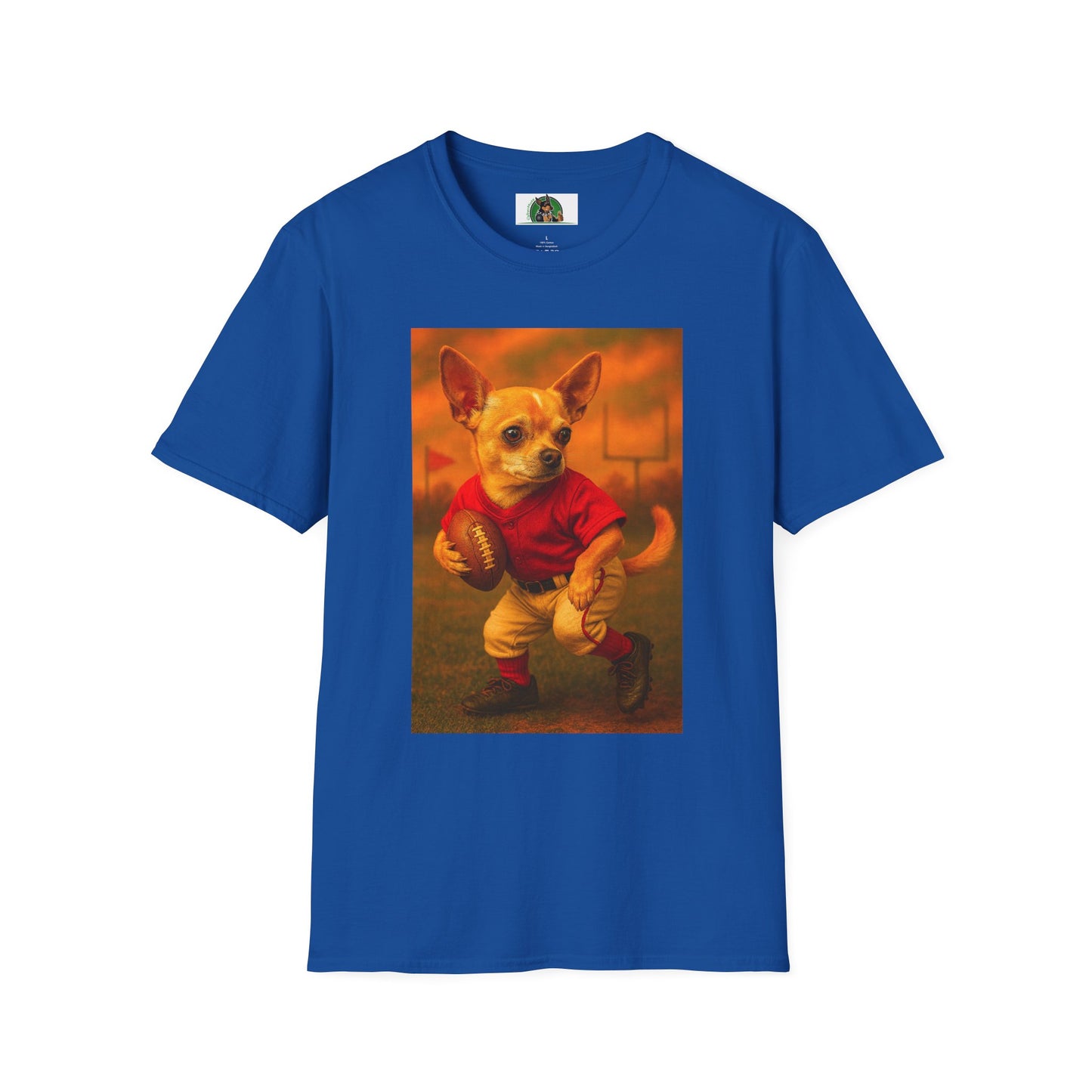 Chihuahua Football T-Shirt Sports T-Shirt Printify Royal XS