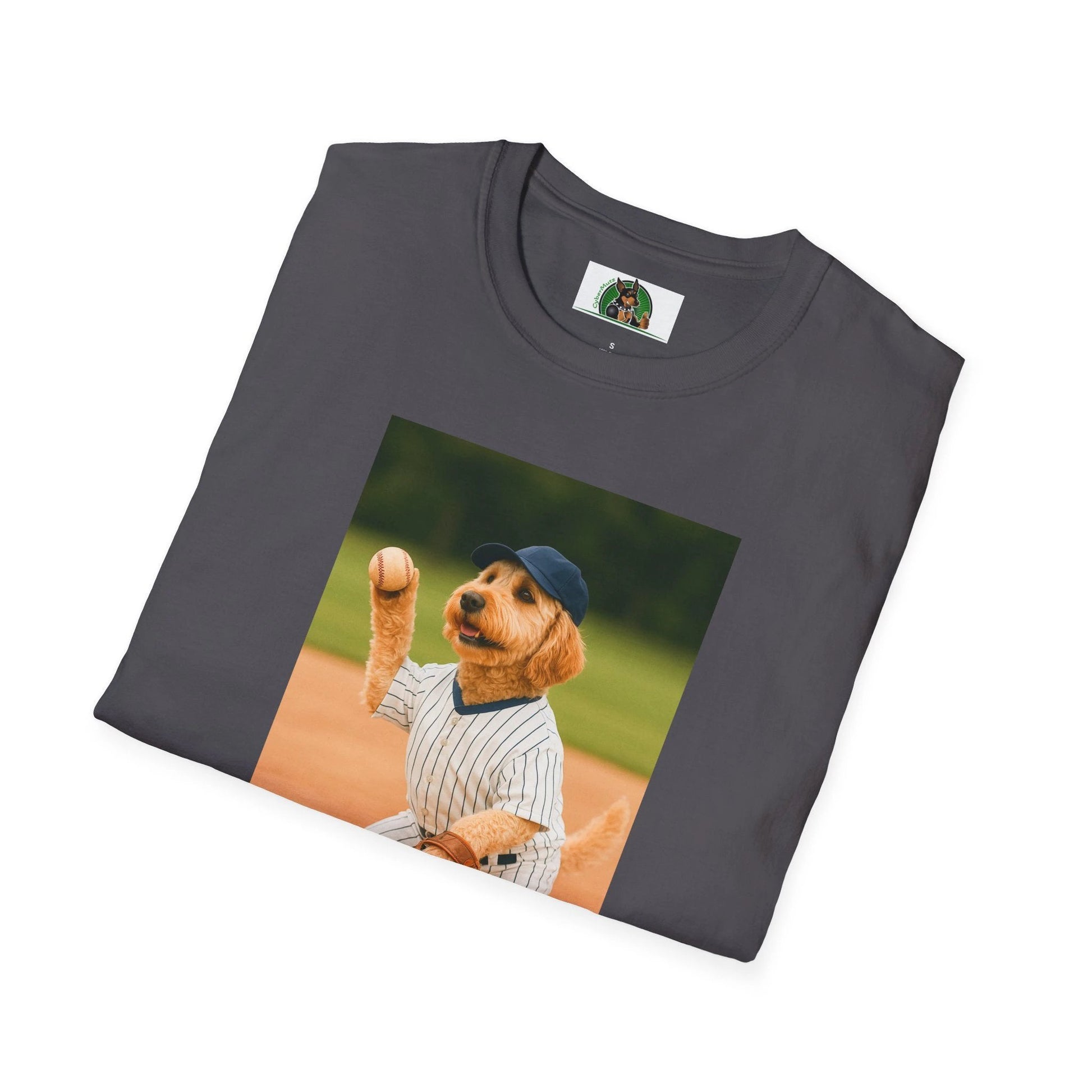 Sports Golden doodle Playing Baseball T-Shirt T-Shirt Printify