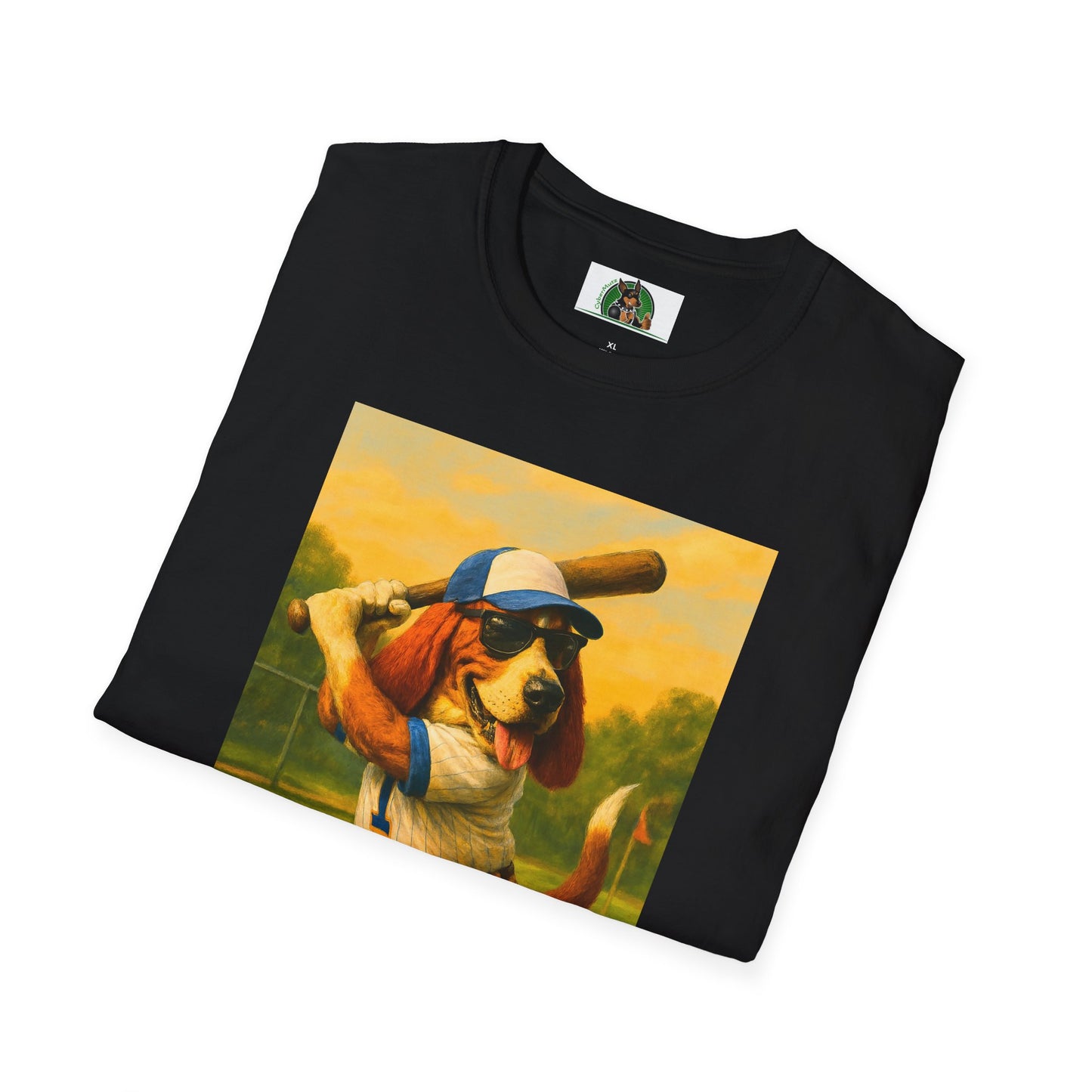 Sports Baseball Bassett Hound T-Shirt T-Shirt Printify